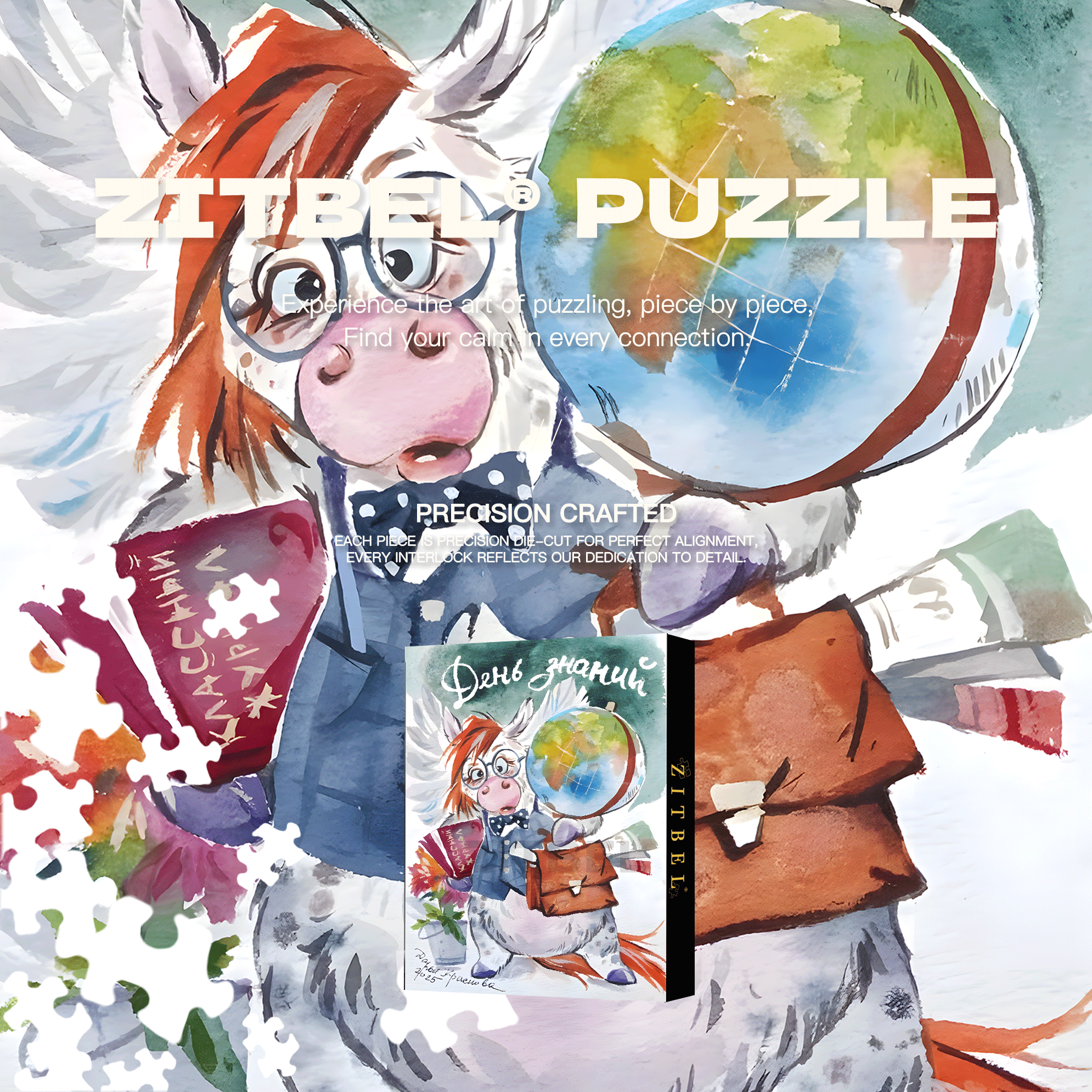 Geography Teacher 500pcs/1000pcs Jigsaw Puzzle, Scratch-Resistant, Interactive Family Game & Brain-Boosting DIY Decor, Perfect for Halloween, Christmas & New Year Gifts, Family Puzzle Game
