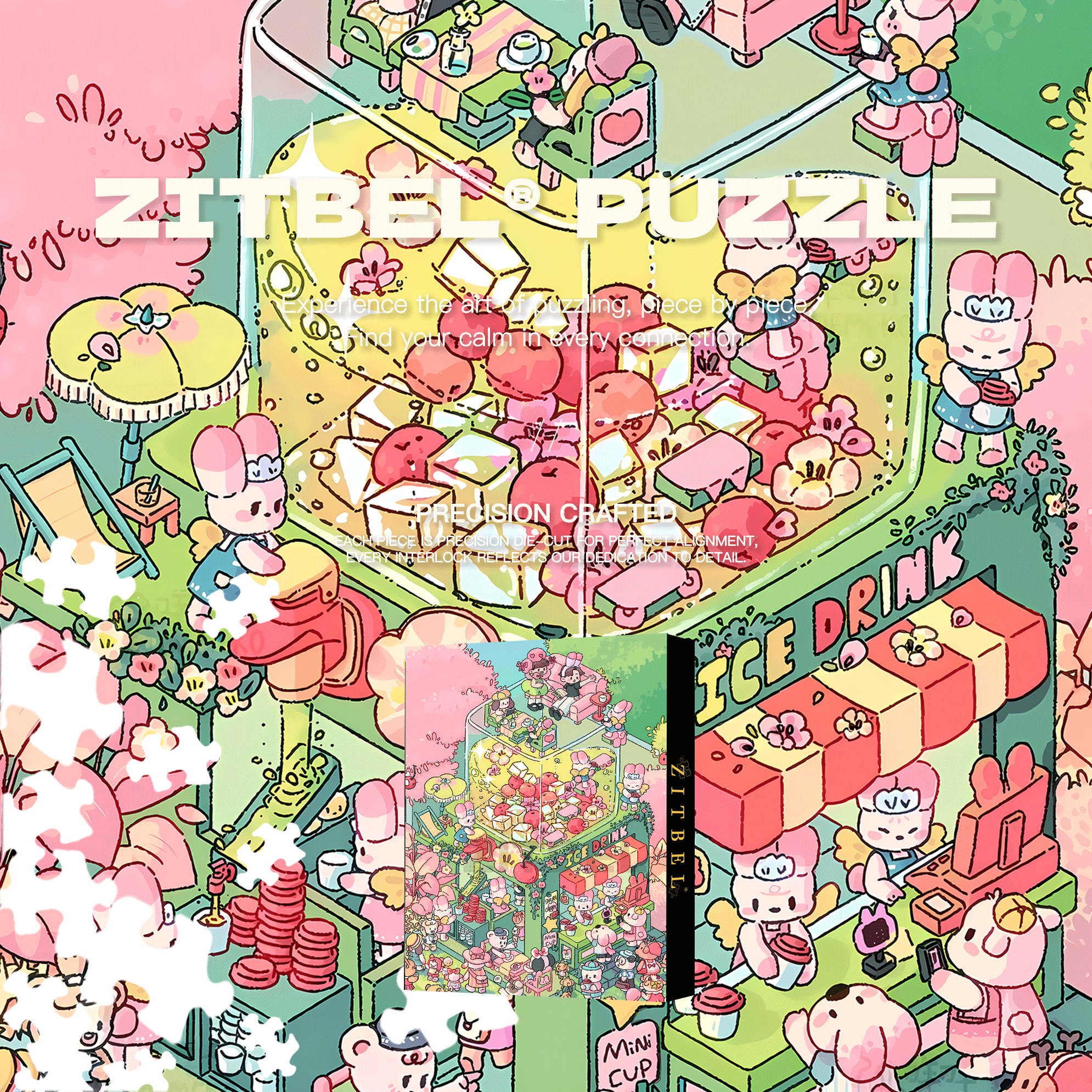 It Tastes So Good 5 500pcs/1000pcs Jigsaw Puzzle, Scratch-Resistant, Interactive Family Game & Brain-Boosting DIY Decor, Perfect for Halloween, Christmas & New Year Gifts, Family Puzzle Game