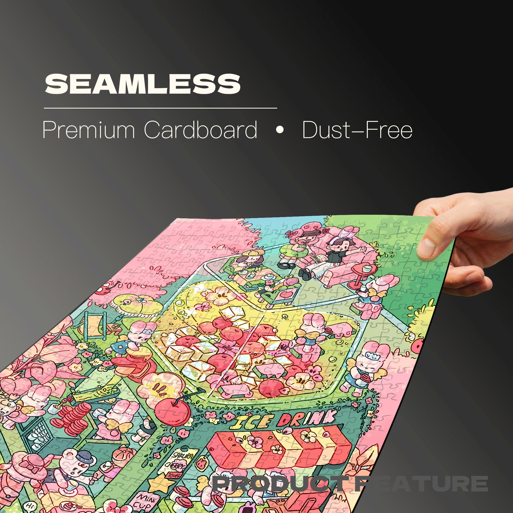 It Tastes So Good 5 500pcs/1000pcs Jigsaw Puzzle, Scratch-Resistant, Interactive Family Game & Brain-Boosting DIY Decor, Perfect for Halloween, Christmas & New Year Gifts, Family Puzzle Game