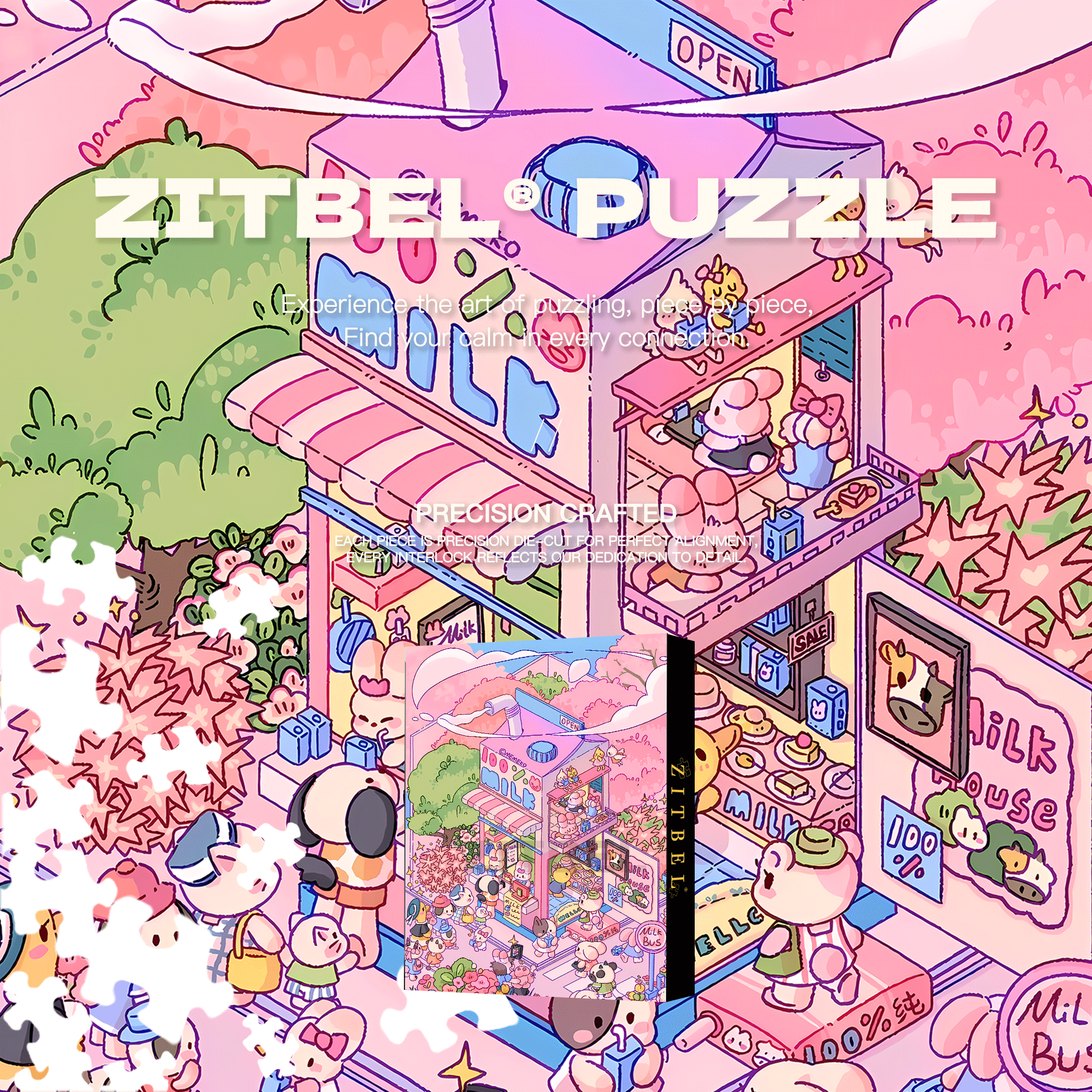 It Tastes So Good 8 500pcs/1000pcs Jigsaw Puzzle, Scratch-Resistant, Interactive Family Game & Brain-Boosting DIY Decor, Perfect for Halloween, Christmas & New Year Gifts, Family Puzzle Game