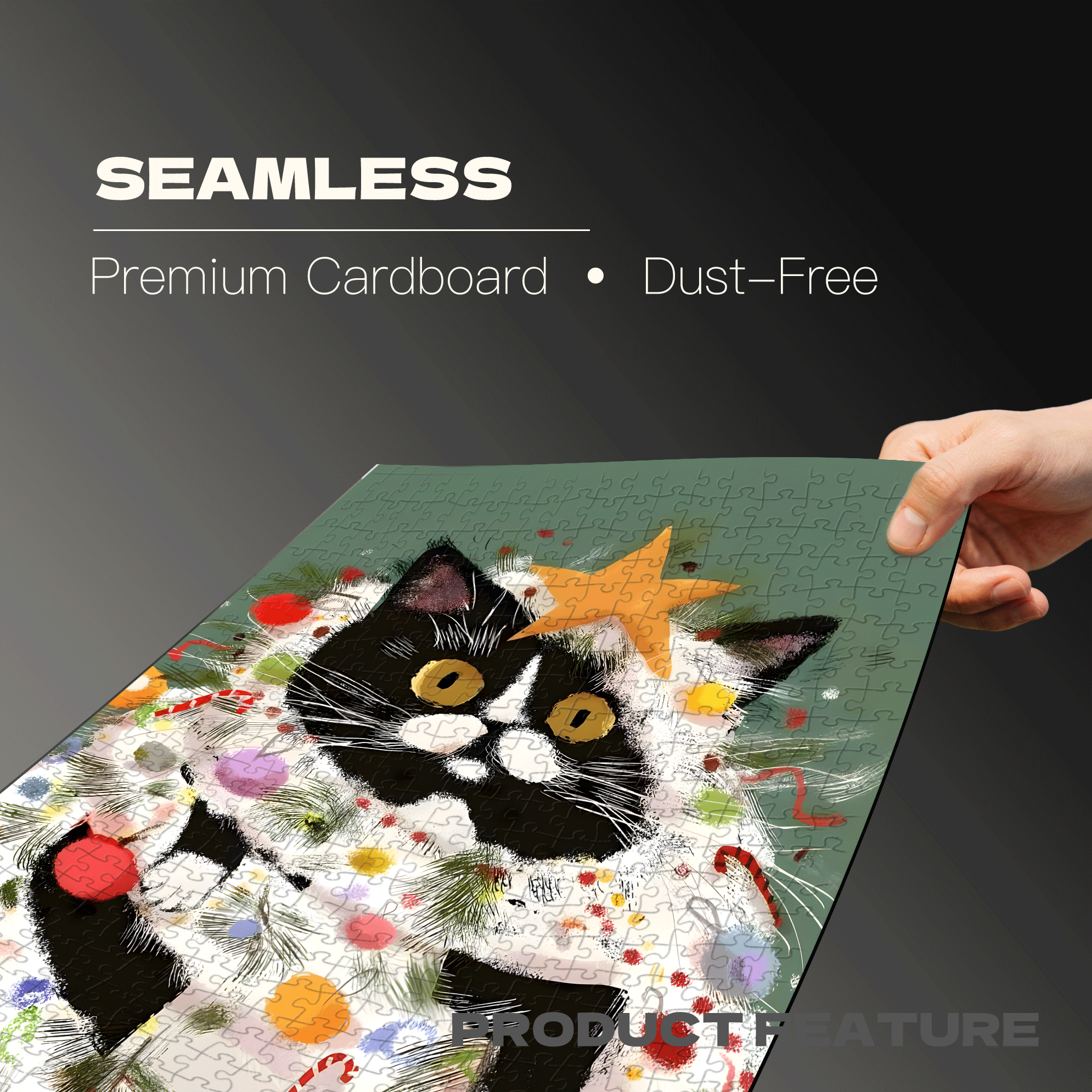 Like A Christmas Tree 500pcs/1000pcs Jigsaw Puzzle, Scratch-Resistant, Interactive Family Game & Brain-Boosting DIY Decor, Perfect for Halloween, Christmas & New Year Gifts, Family Puzzle Game