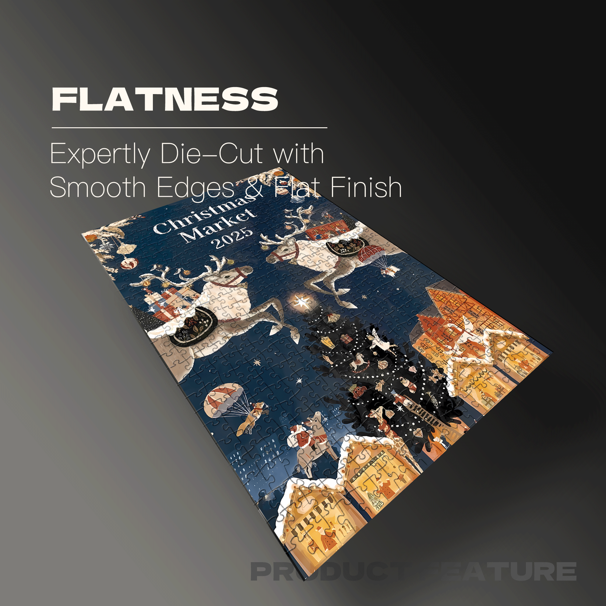 2025 Christmas 500pcs/1000pcs Jigsaw Puzzle, Scratch-Resistant, Interactive Family Game & Brain-Boosting DIY Decor, Perfect for Halloween, Christmas & New Year Gifts, Family Puzzle Game