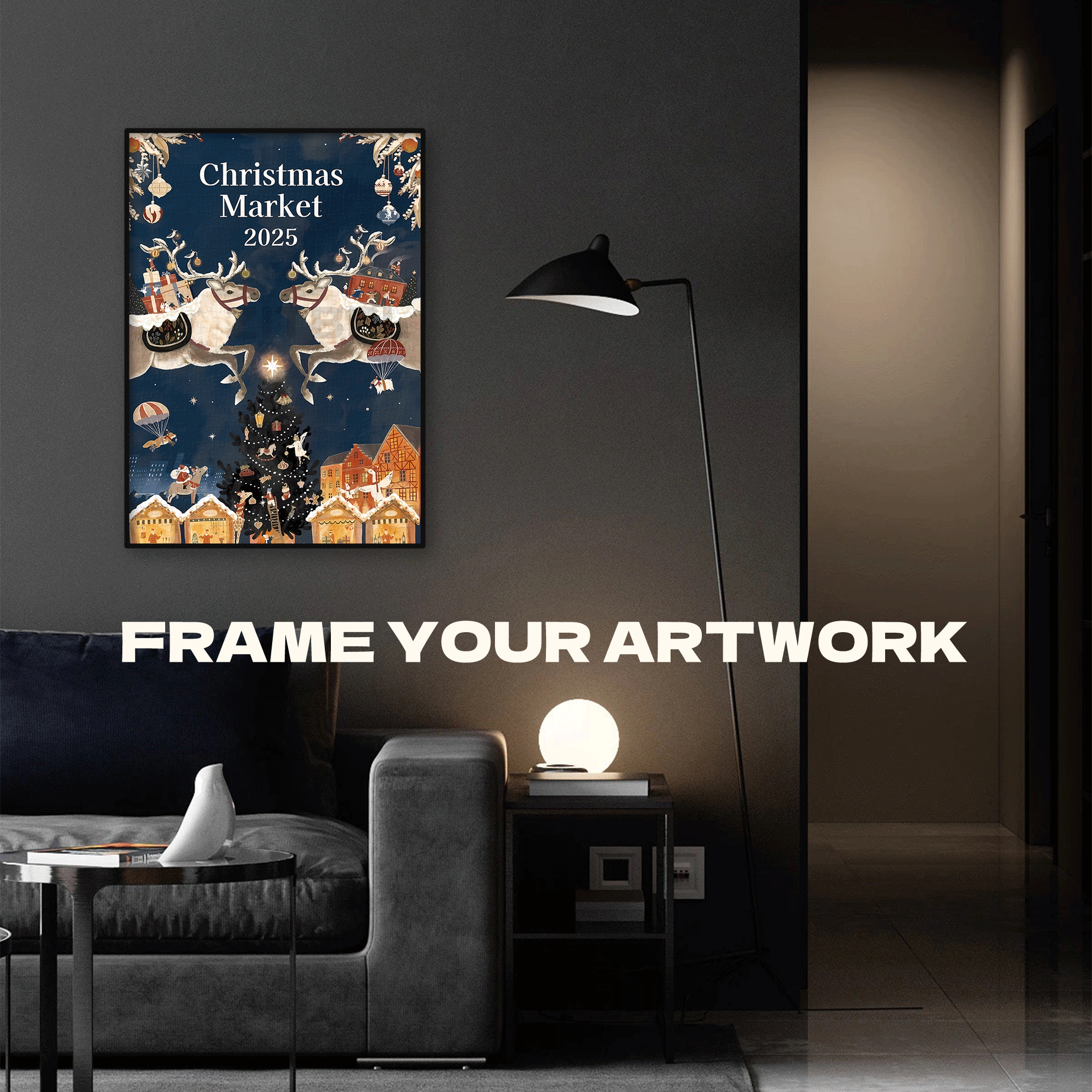 2025 Christmas 500pcs/1000pcs Jigsaw Puzzle, Scratch-Resistant, Interactive Family Game & Brain-Boosting DIY Decor, Perfect for Halloween, Christmas & New Year Gifts, Family Puzzle Game