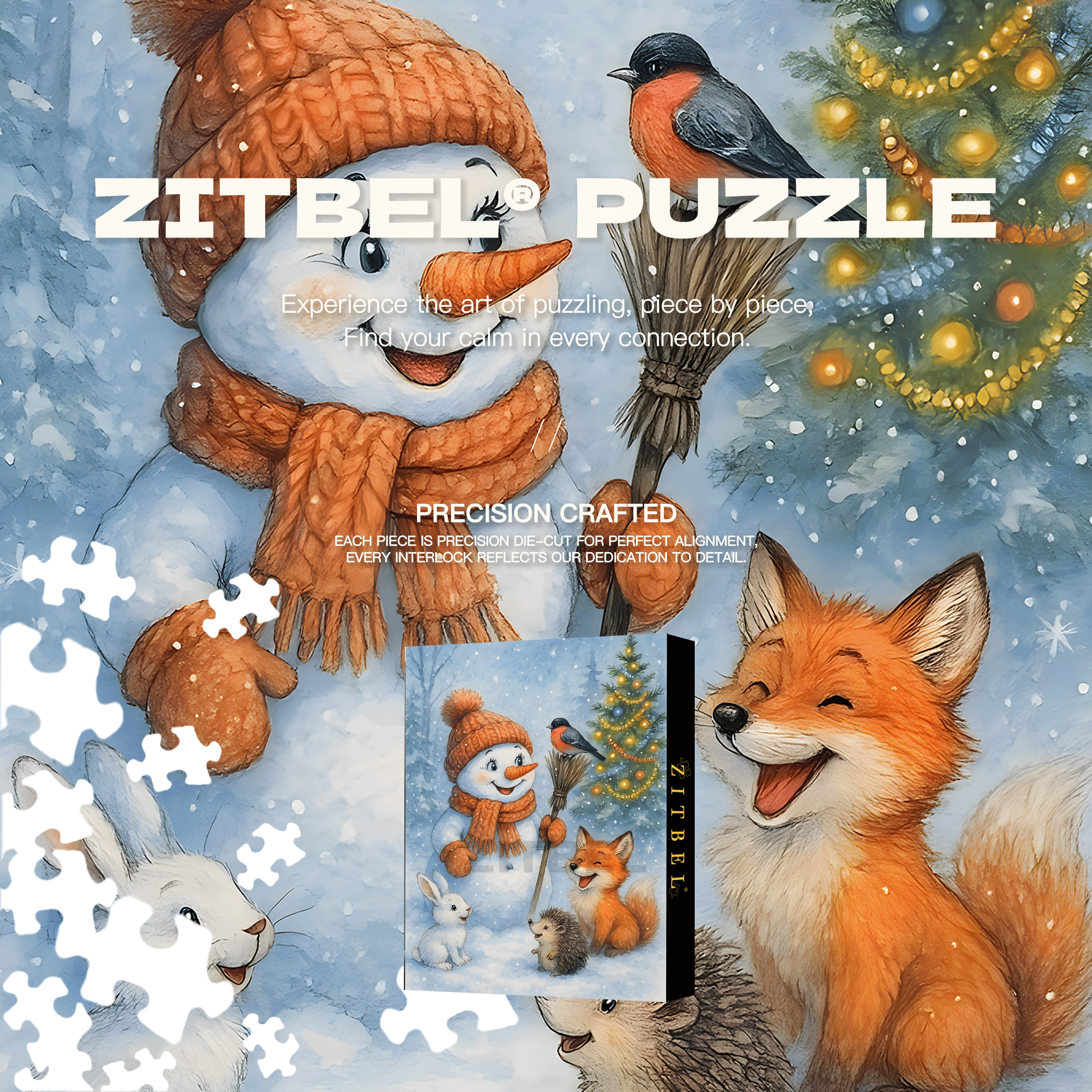 Forever Friends 500pcs/1000pcs Jigsaw Puzzle, Scratch-Resistant, Interactive Family Game & Brain-Boosting DIY Decor, Perfect for Halloween, Christmas & New Year Gifts, Family Puzzle Game