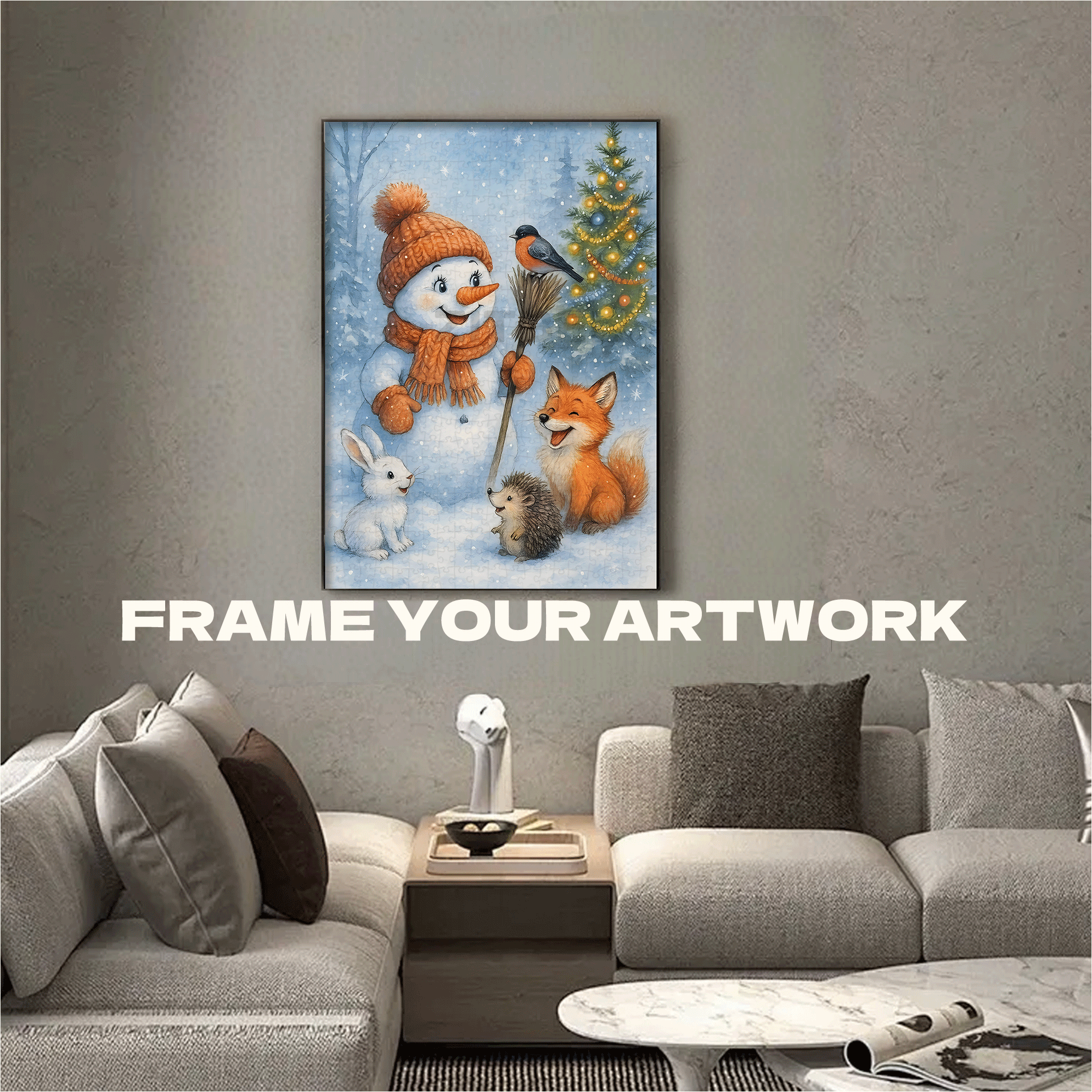 Forever Friends 500pcs/1000pcs Jigsaw Puzzle, Scratch-Resistant, Interactive Family Game & Brain-Boosting DIY Decor, Perfect for Halloween, Christmas & New Year Gifts, Family Puzzle Game