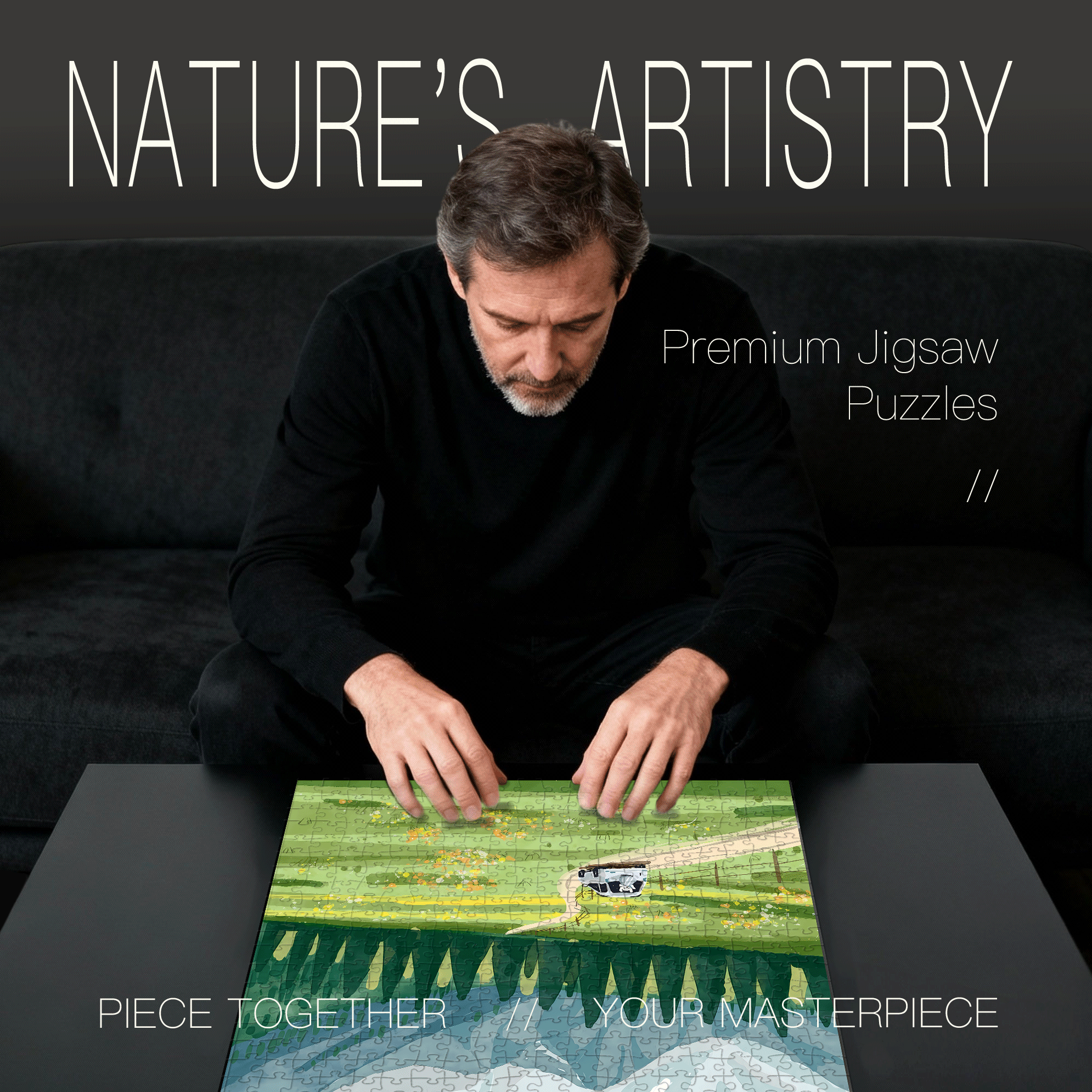 Poetry And Distant Places 500pcs/1000pcs Jigsaw Puzzle, Scratch-Resistant, Interactive Family Game & Brain-Boosting DIY Decor, Perfect for Halloween, Christmas & New Year Gifts, Family Puzzle Game