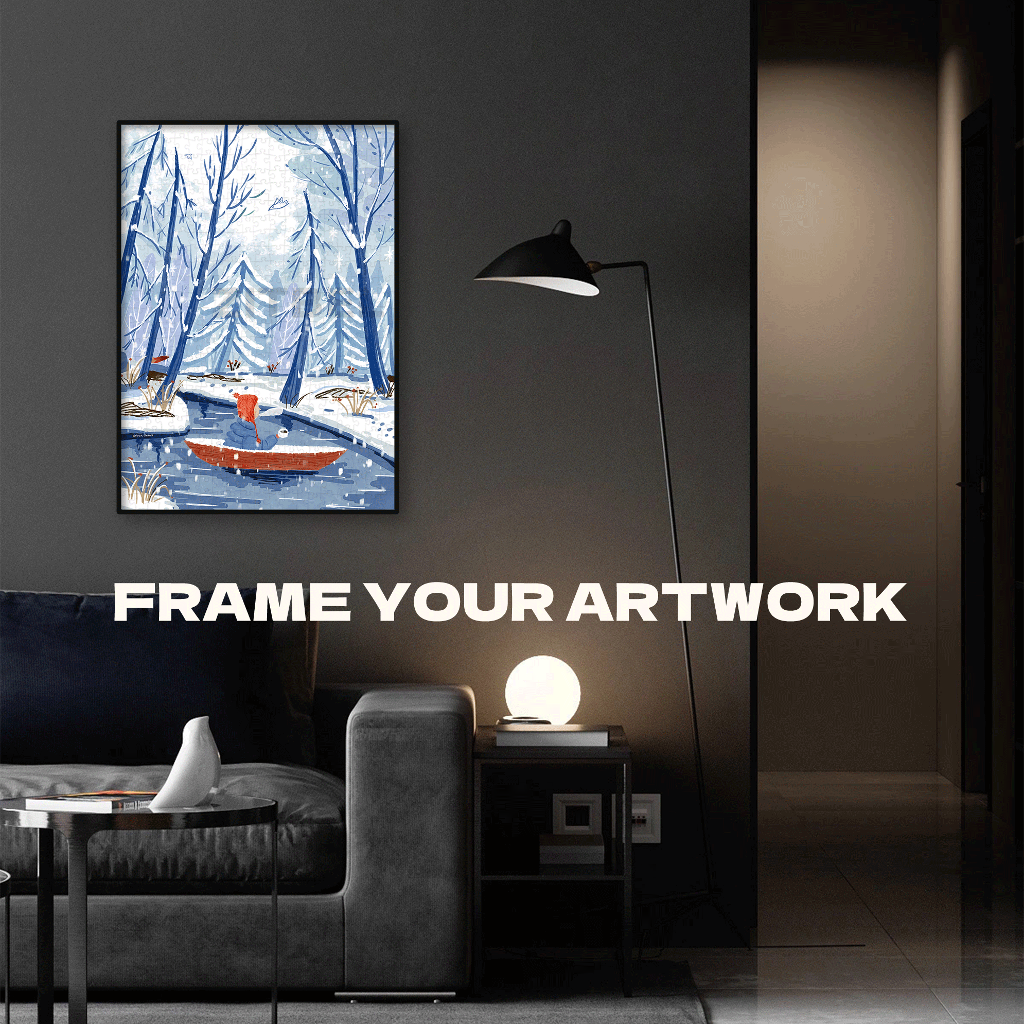 Small Boat And Hot Coffee 500pcs/1000pcs Jigsaw Puzzle, Scratch-Resistant, Interactive Family Game & Brain-Boosting DIY Decor, Perfect for Halloween, Christmas & New Year Gifts, Family Puzzle Game