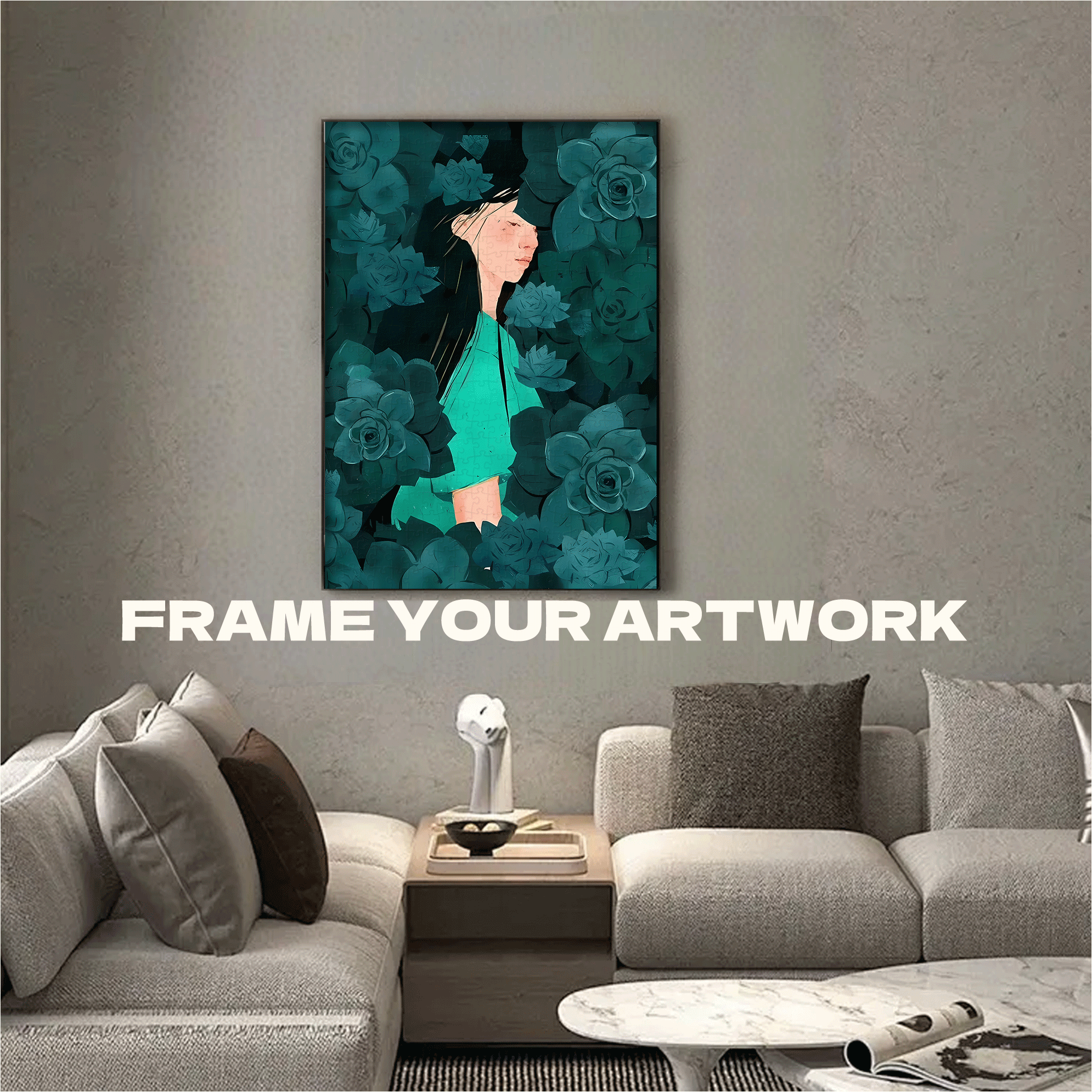 The Beauty Of Art 3 500pcs/1000pcs Jigsaw Puzzle, Scratch-Resistant, Interactive Family Game & Brain-Boosting DIY Decor, Perfect for Halloween, Christmas & New Year Gifts, Family Puzzle Game