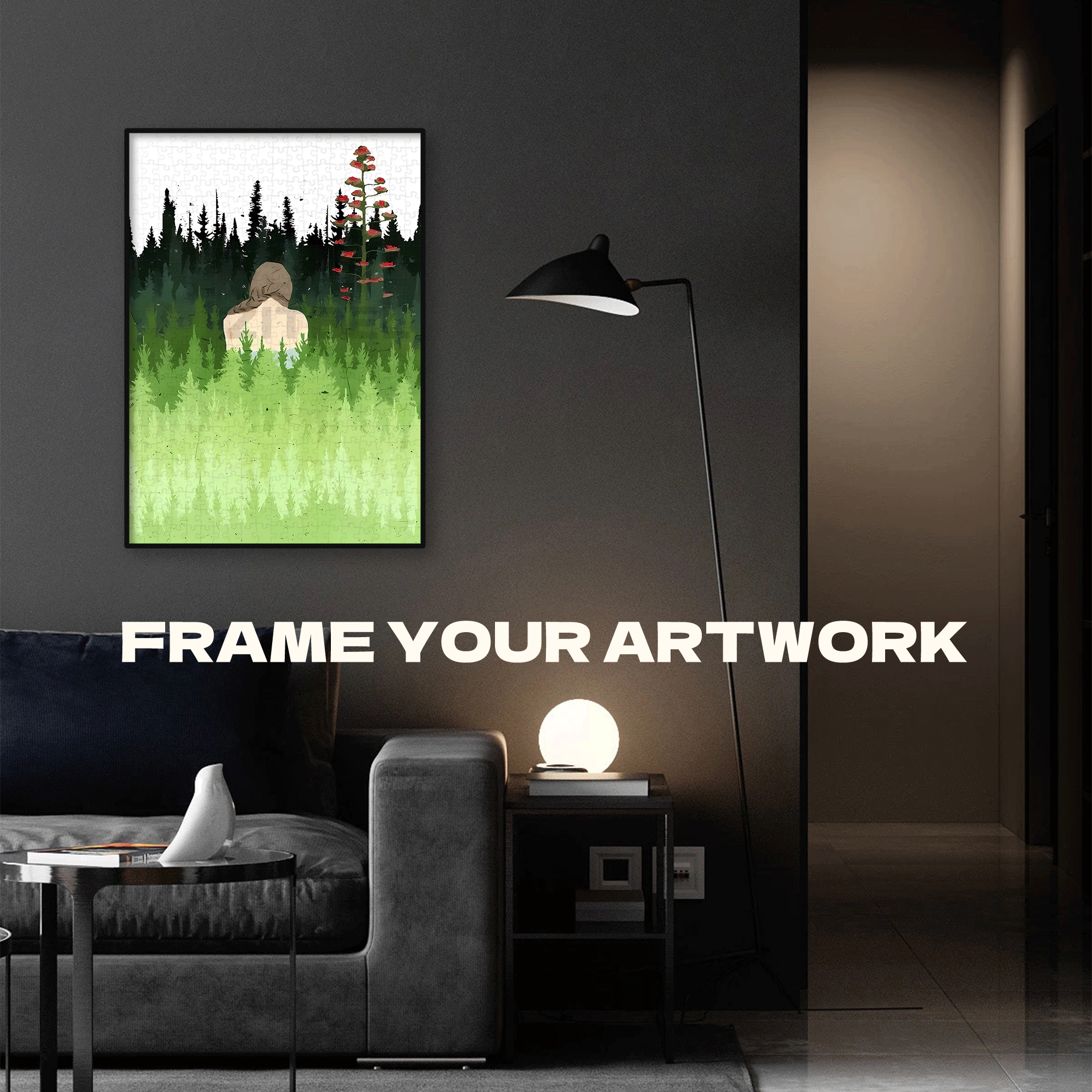The Beauty Of Art 500pcs/1000pcs Jigsaw Puzzle, Scratch-Resistant, Interactive Family Game & Brain-Boosting DIY Decor, Perfect for Halloween, Christmas & New Year Gifts, Family Puzzle Game