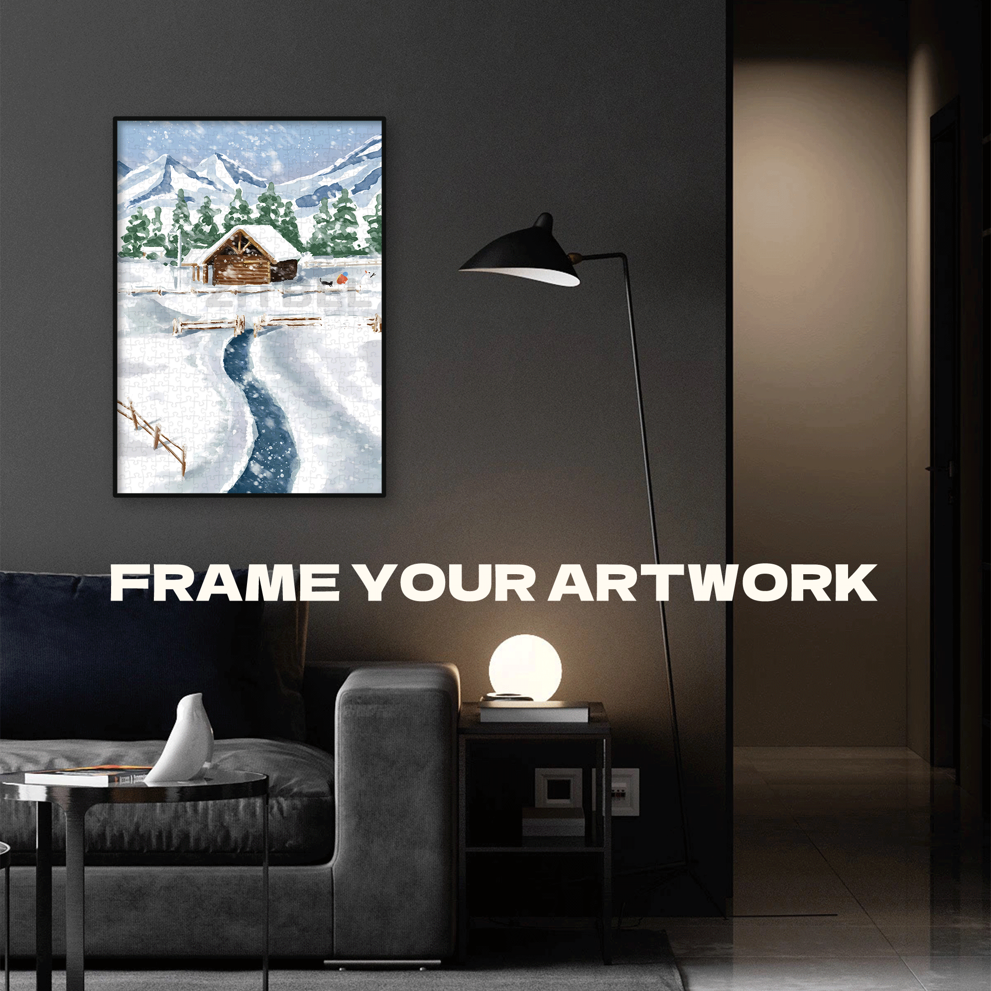 Vast Expanse Of Whiteness 500pcs/1000pcs Jigsaw Puzzle, Scratch-Resistant, Interactive Family Game & Brain-Boosting DIY Decor, Perfect for Halloween, Christmas & New Year Gifts, Family Puzzle Game