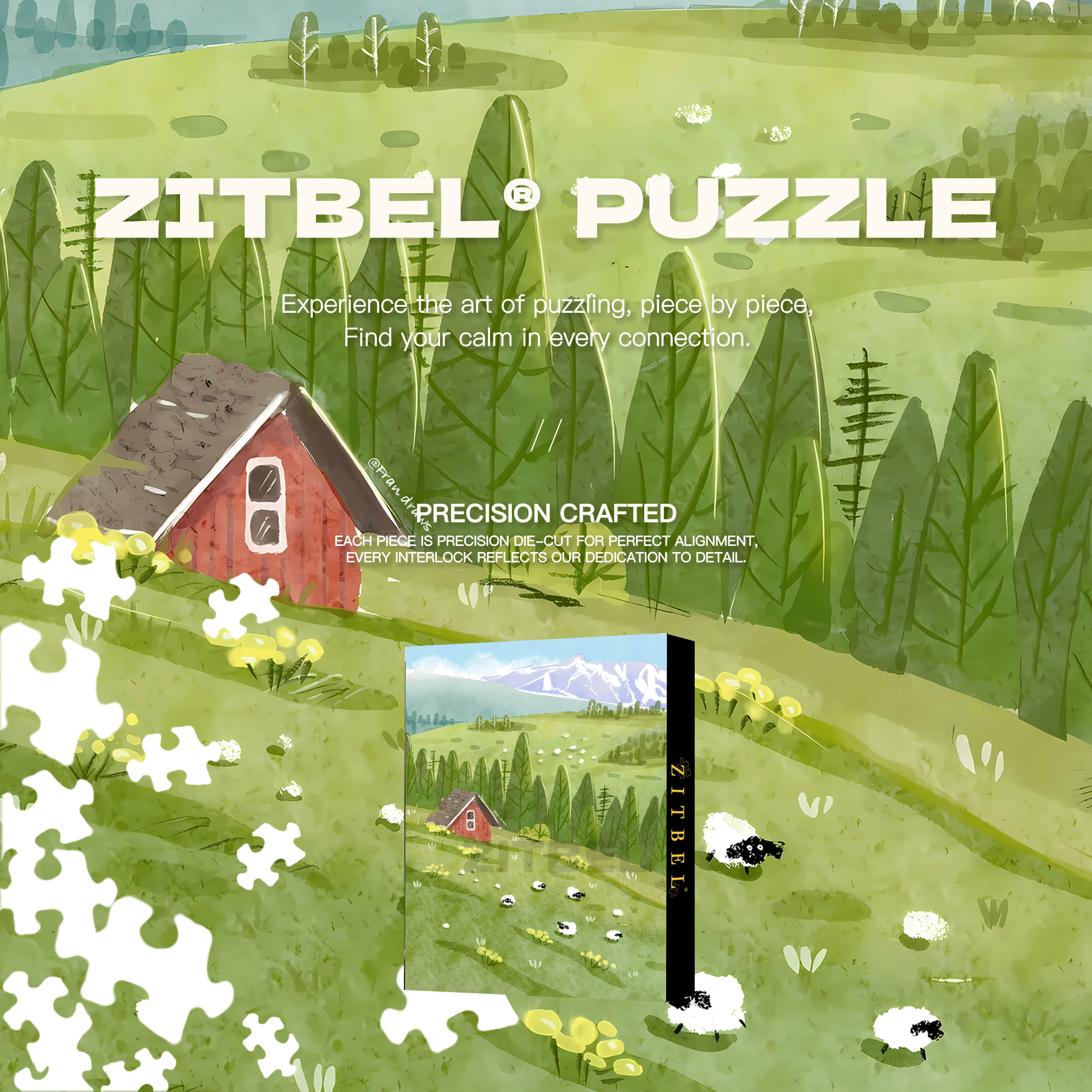 Xinjiang Scenery 2 500pcs/1000pcs Jigsaw Puzzle, Scratch-Resistant, Interactive Family Game & Brain-Boosting DIY Decor, Perfect for Halloween, Christmas & New Year Gifts, Family Puzzle Game