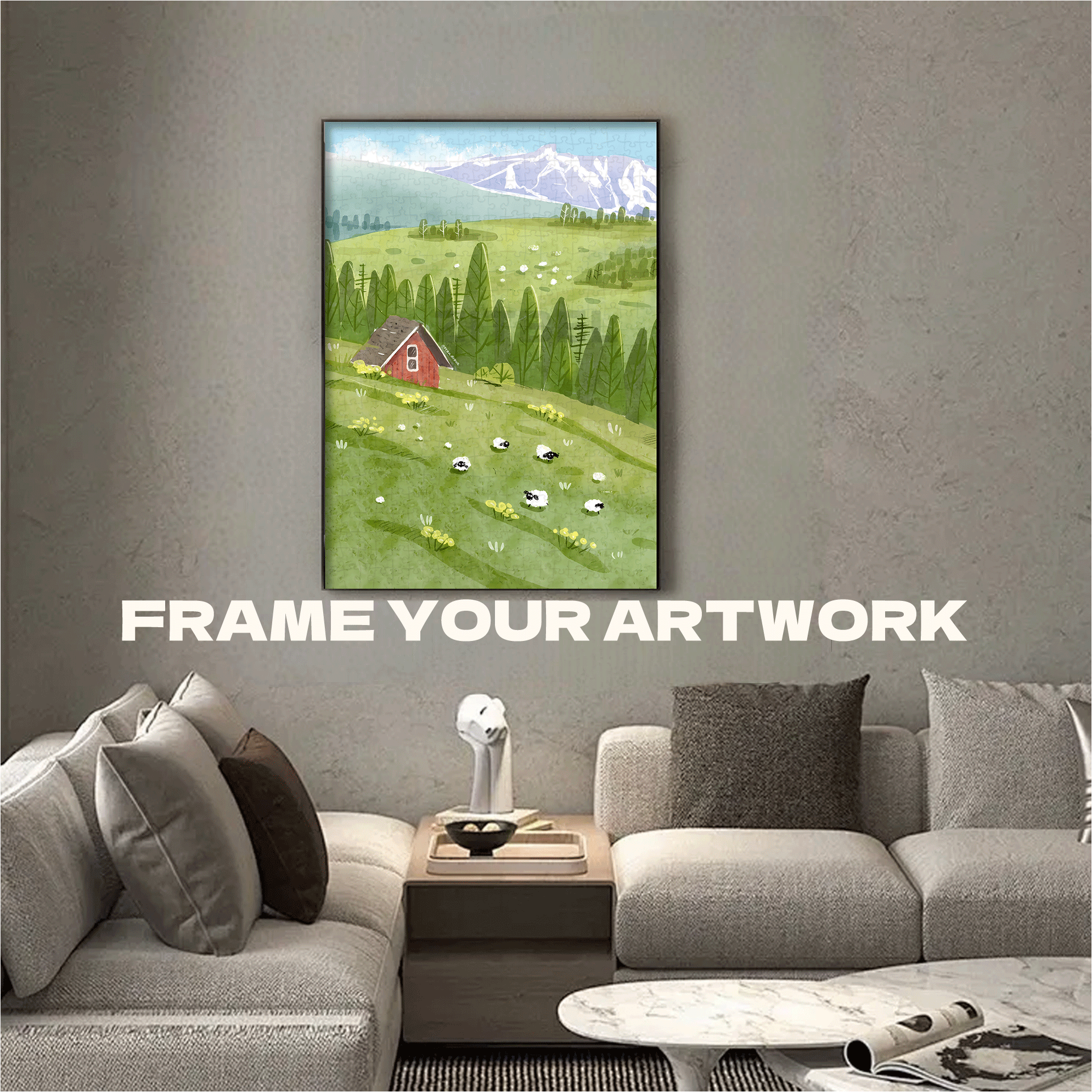Xinjiang Scenery 2 500pcs/1000pcs Jigsaw Puzzle, Scratch-Resistant, Interactive Family Game & Brain-Boosting DIY Decor, Perfect for Halloween, Christmas & New Year Gifts, Family Puzzle Game