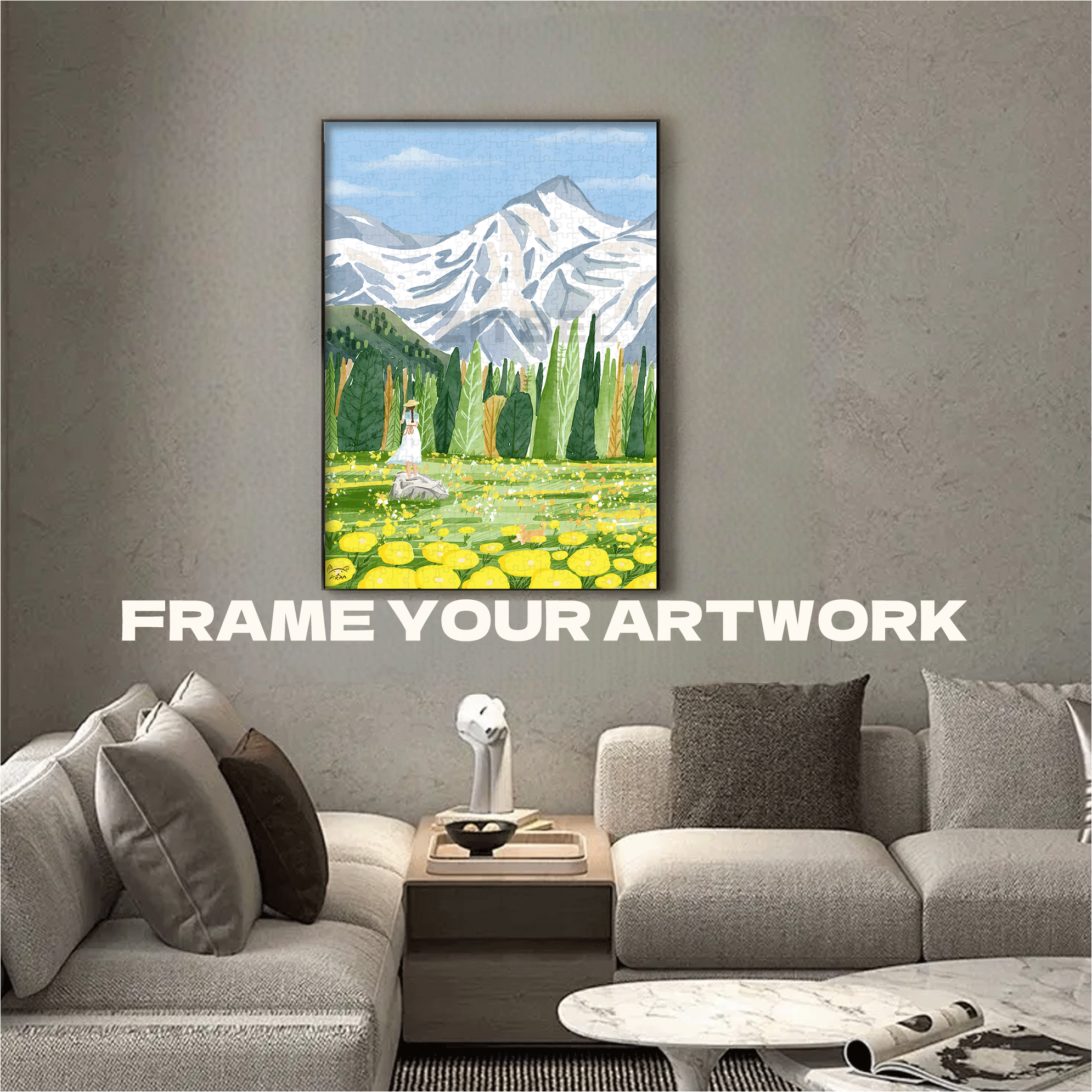 A Glimpse Of Spring 500pcs/1000pcs Jigsaw Puzzle, Scratch-Resistant, Interactive Family Game & Brain-Boosting DIY Decor, Perfect for Halloween, Christmas & New Year Gifts, Family Puzzle Game