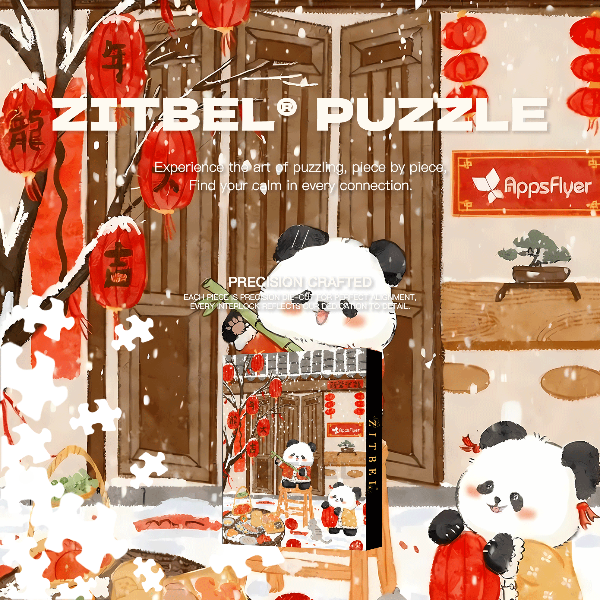 Chinese New Year 2 500pcs/1000pcs Jigsaw Puzzle, Scratch-Resistant, Interactive Family Game & Brain-Boosting DIY Decor, Perfect for Halloween, Christmas & New Year Gifts, Family Puzzle Game