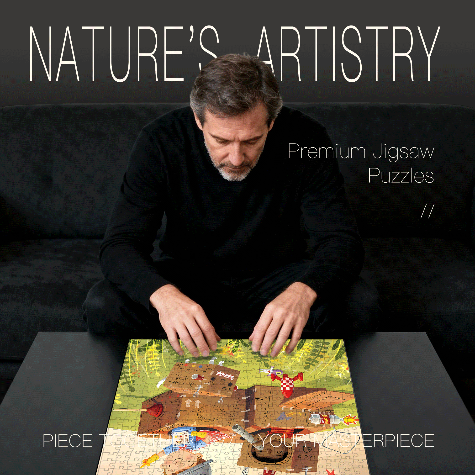 Environmental Warriors 500pcs/1000pcs Jigsaw Puzzle, Scratch-Resistant, Interactive Family Game & Brain-Boosting DIY Decor, Perfect for Halloween, Christmas & New Year Gifts, Family Puzzle Game