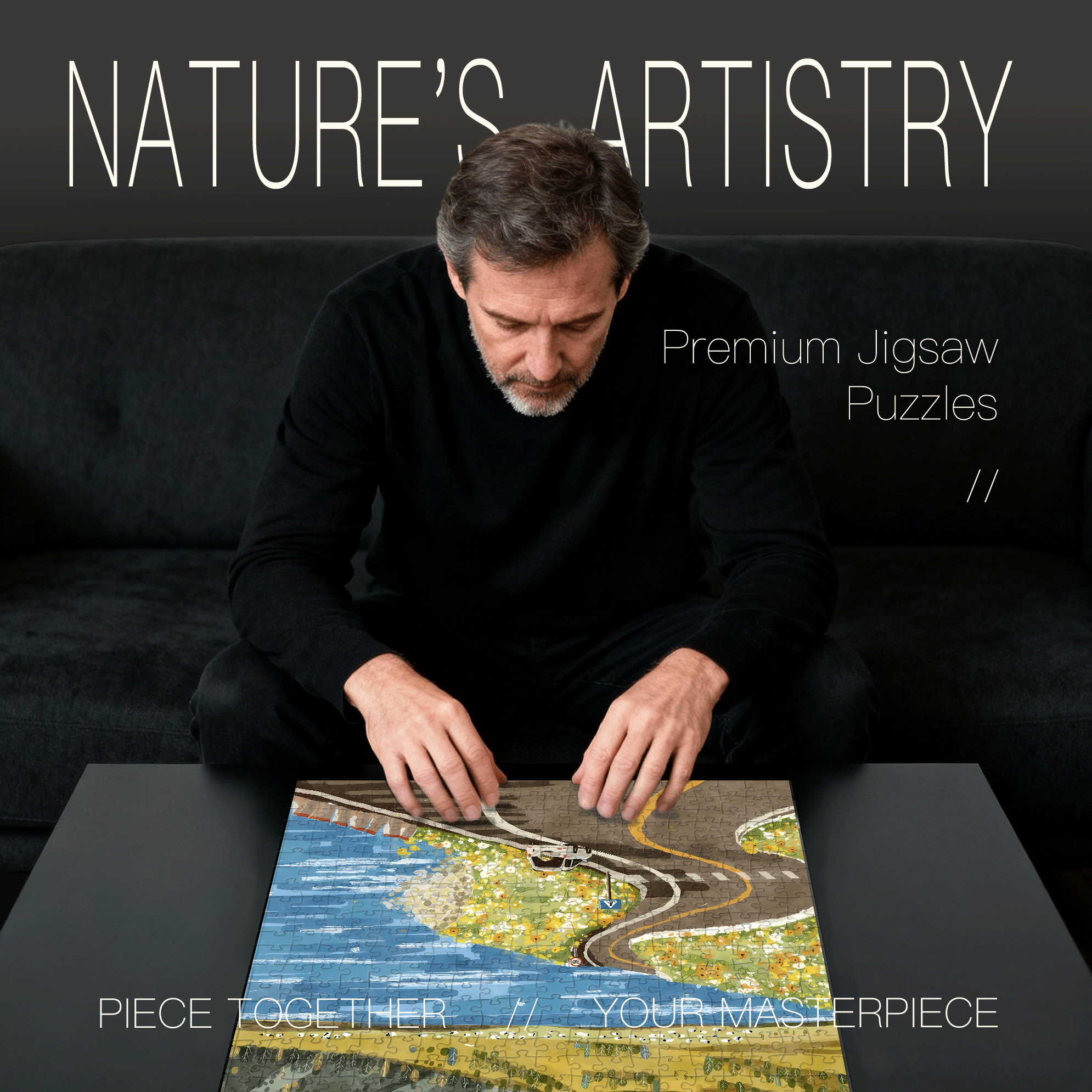 Poetry And Distant Places 2 500pcs/1000pcs Jigsaw Puzzle, Scratch-Resistant, Interactive Family Game & Brain-Boosting DIY Decor, Perfect for Halloween, Christmas & New Year Gifts, Family Puzzle Game