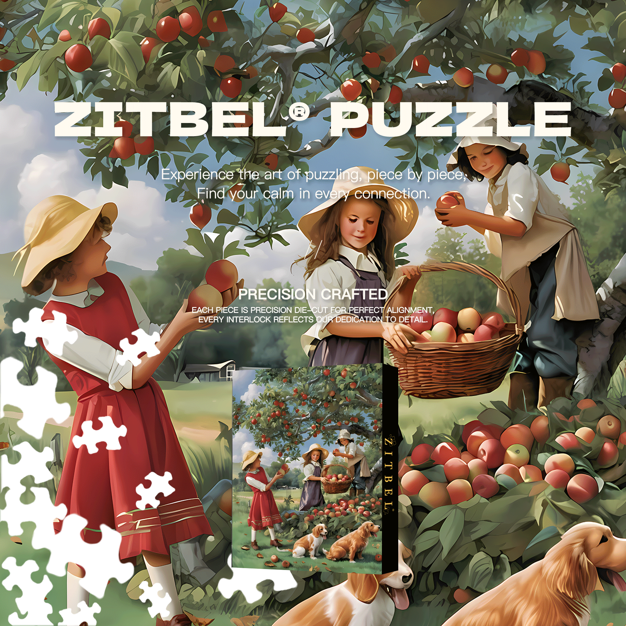 Busy Farming Season 500pcs/1000pcs Jigsaw Puzzle, Scratch-Resistant, Interactive Family Game & Brain-Boosting DIY Decor, Perfect for Halloween, Christmas & New Year Gifts, Family Puzzle Game