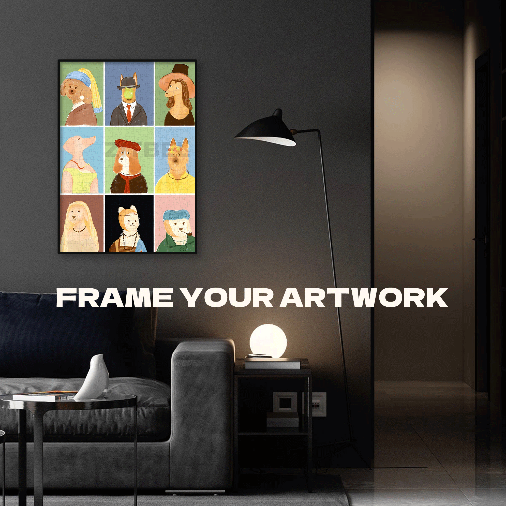 Collection of World Famous Paintings 500pcs/1000pcs Jigsaw Puzzle, Scratch-Resistant, Interactive Family Game & Brain-Boosting DIY Decor, Perfect for Halloween, Christmas & New Year Gifts, Family Puzzle Game