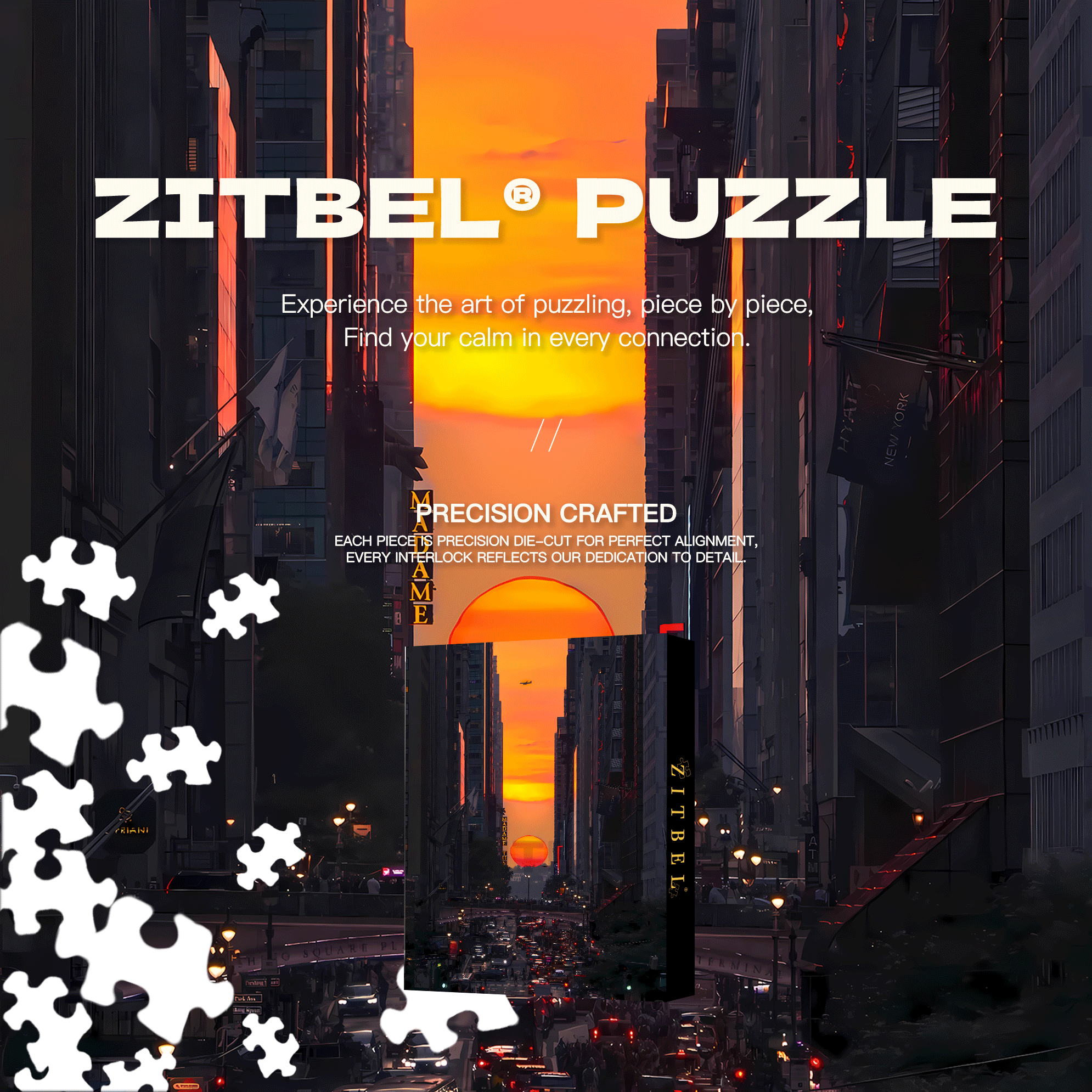 Embrace The Sunset 500pcs/1000pcs Jigsaw Puzzle, Scratch-Resistant, Interactive Family Game & Brain-Boosting DIY Decor, Perfect for Halloween, Christmas & New Year Gifts, Family Puzzle Game