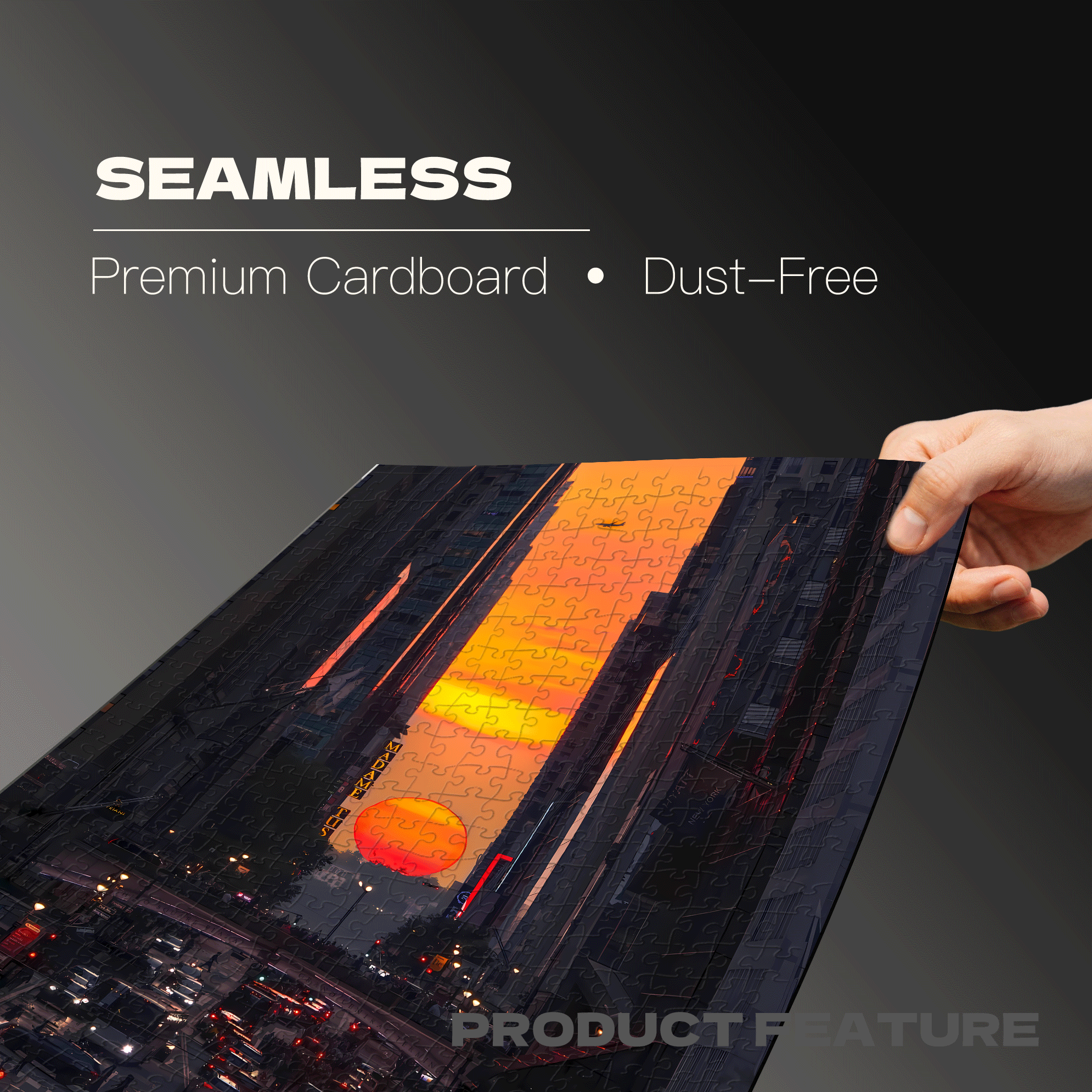 Embrace The Sunset 500pcs/1000pcs Jigsaw Puzzle, Scratch-Resistant, Interactive Family Game & Brain-Boosting DIY Decor, Perfect for Halloween, Christmas & New Year Gifts, Family Puzzle Game