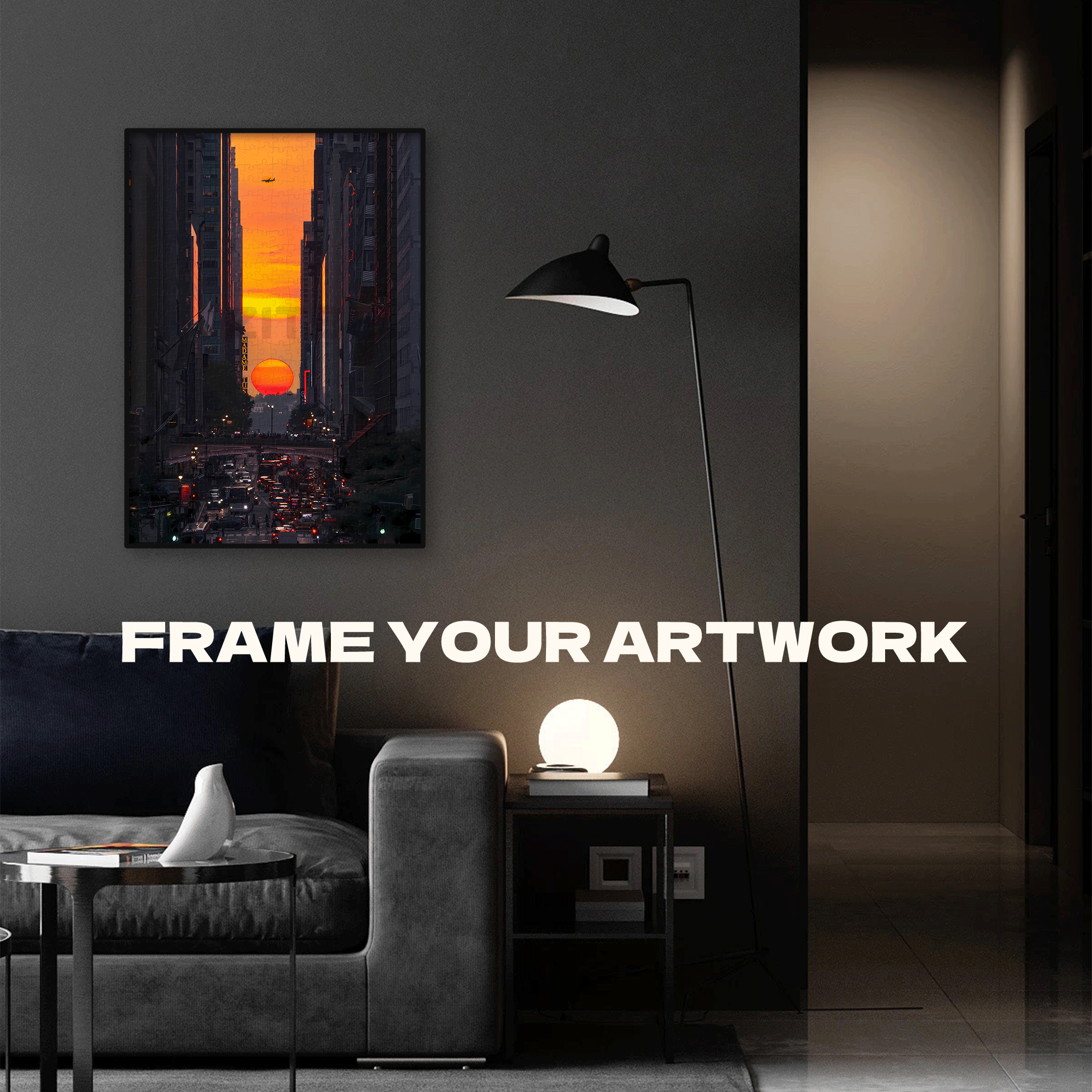 Embrace The Sunset 500pcs/1000pcs Jigsaw Puzzle, Scratch-Resistant, Interactive Family Game & Brain-Boosting DIY Decor, Perfect for Halloween, Christmas & New Year Gifts, Family Puzzle Game