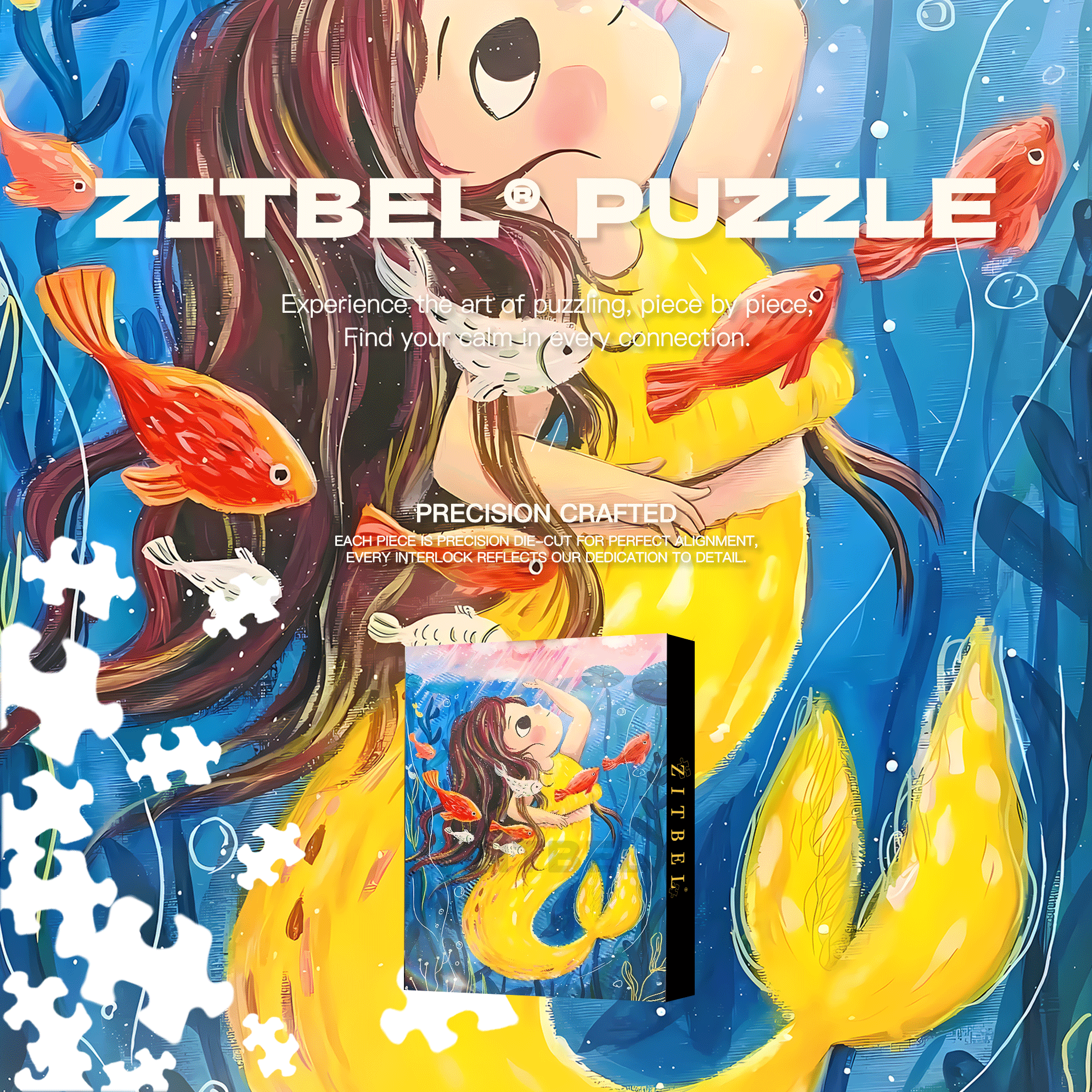 The Little Mermaid 500pcs/1000pcs Jigsaw Puzzle, Scratch-Resistant, Interactive Family Game & Brain-Boosting DIY Decor, Perfect for Halloween, Christmas & New Year Gifts, Family Puzzle Game