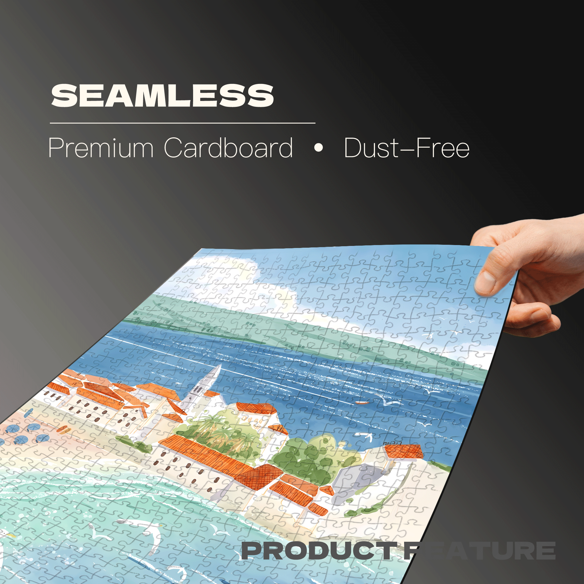 The Sea That Dreams 3 500pcs/1000pcs Jigsaw Puzzle, Scratch-Resistant, Interactive Family Game & Brain-Boosting DIY Decor, Perfect for Halloween, Christmas & New Year Gifts, Family Puzzle Game