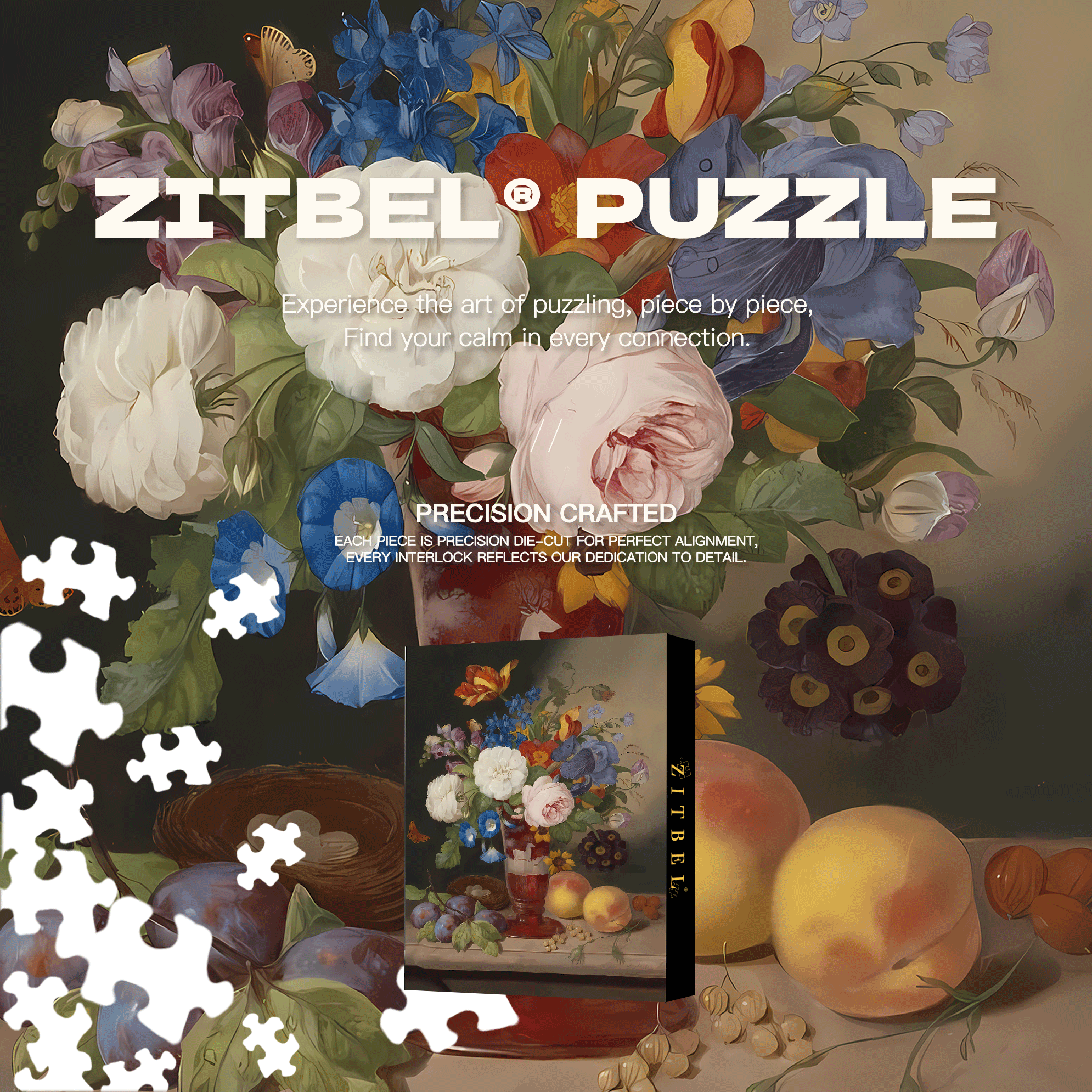 Tranquil Beauty 500pcs/1000pcs Jigsaw Puzzle, Scratch-Resistant, Interactive Family Game & Brain-Boosting DIY Decor, Perfect for Halloween, Christmas & New Year Gifts, Family Puzzle Game