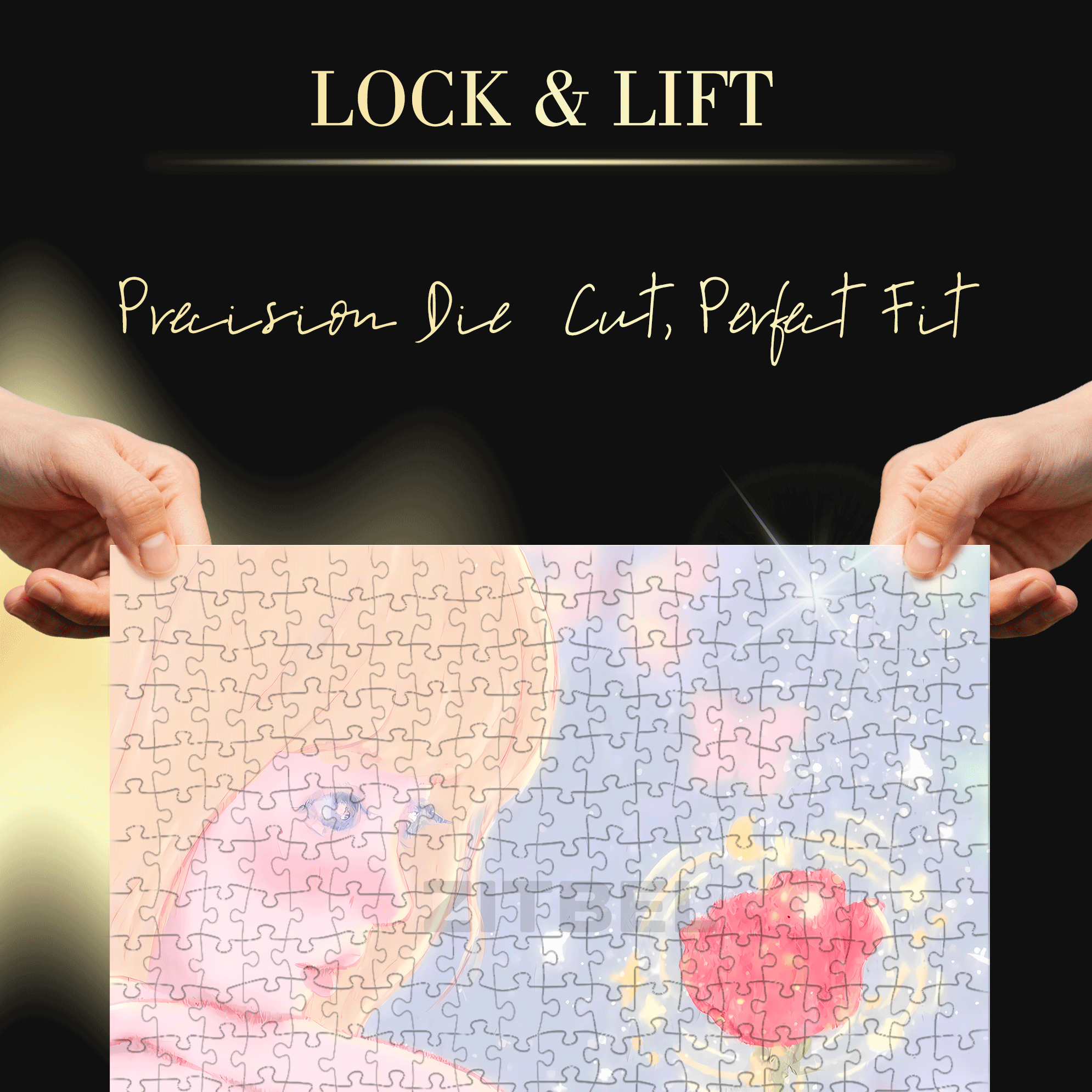 A Unique Rose 500pcs/1000pcs Jigsaw Puzzle, Scratch-Resistant, Interactive Family Game & Brain-Boosting DIY Decor, Perfect for Halloween, Christmas & New Year Gifts, Family Puzzle Game