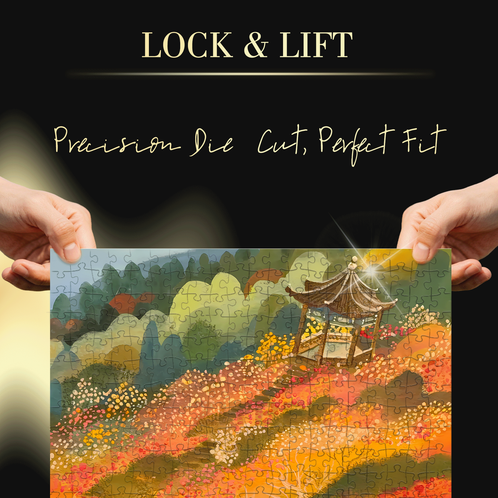 Autumn in Longshan 500pcs/1000pcs Jigsaw Puzzle, Scratch-Resistant, Interactive Family Game & Brain-Boosting DIY Decor, Perfect for Halloween, Christmas & New Year Gifts, Family Puzzle Game