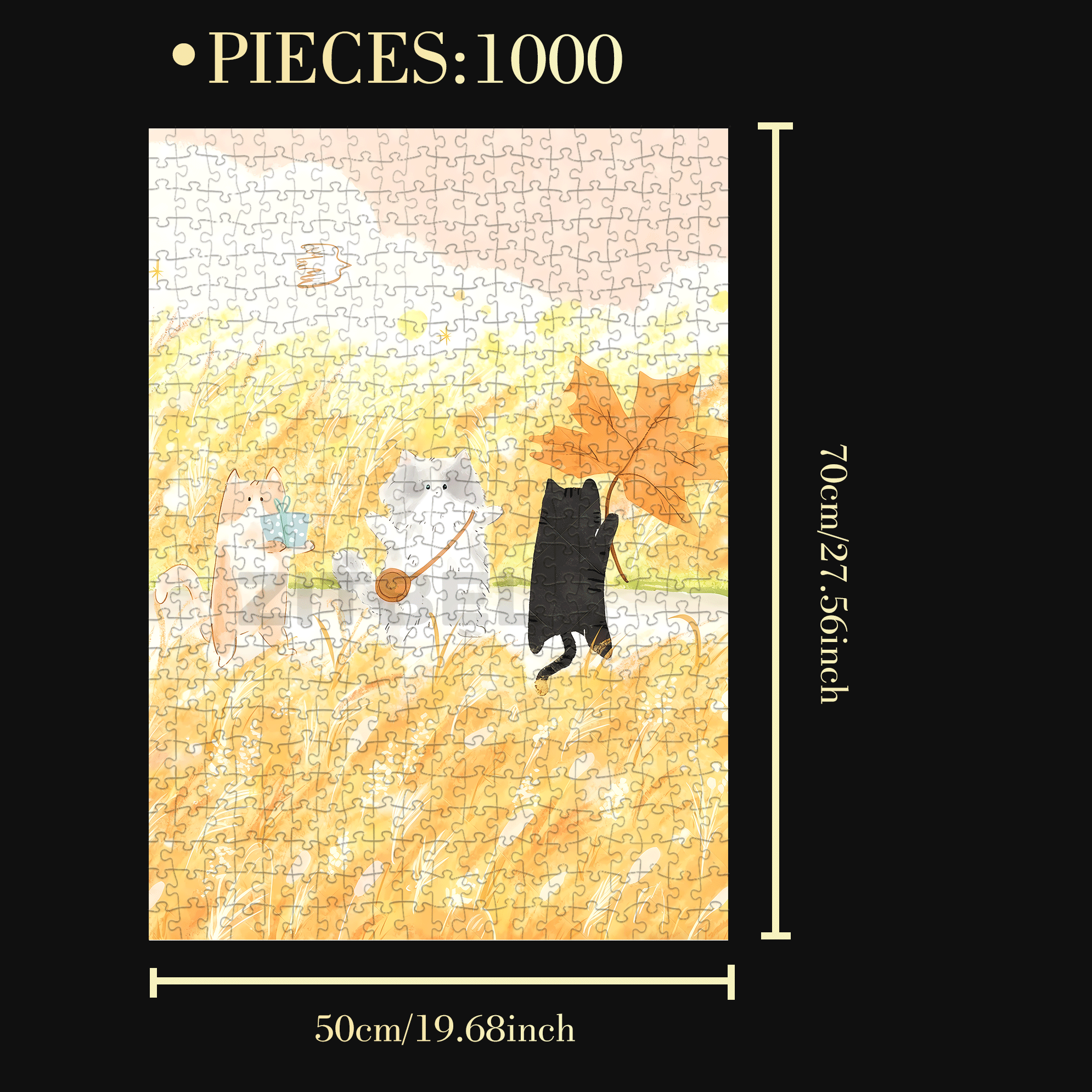 Collecting Autumn 500pcs/1000pcs Jigsaw Puzzle, Scratch-Resistant, Interactive Family Game & Brain-Boosting DIY Decor, Perfect for Halloween, Christmas & New Year Gifts, Family Puzzle Game