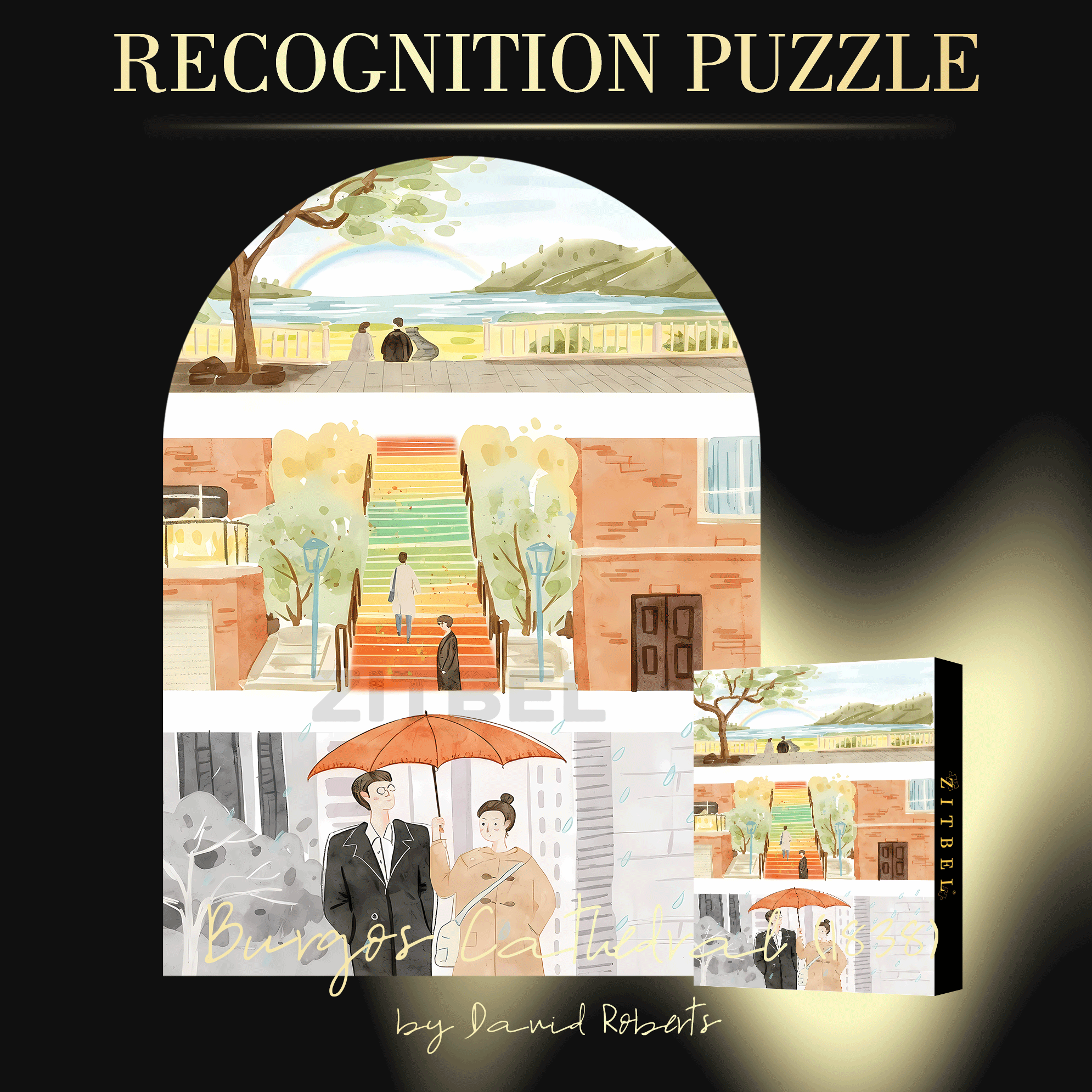 Encounter 500pcs/1000pcs Jigsaw Puzzle, Scratch-Resistant, Interactive Family Game & Brain-Boosting DIY Decor, Perfect for Halloween, Christmas & New Year Gifts, Family Puzzle Game