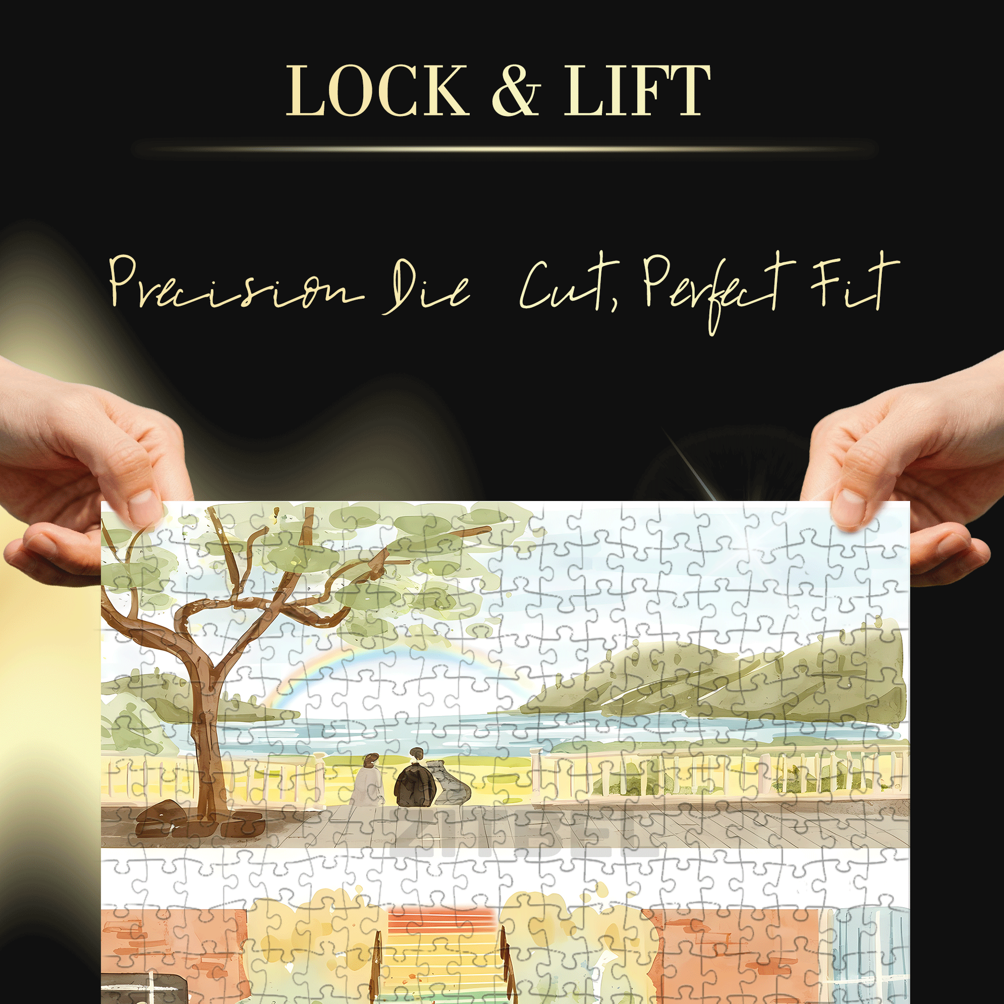 Encounter 500pcs/1000pcs Jigsaw Puzzle, Scratch-Resistant, Interactive Family Game & Brain-Boosting DIY Decor, Perfect for Halloween, Christmas & New Year Gifts, Family Puzzle Game