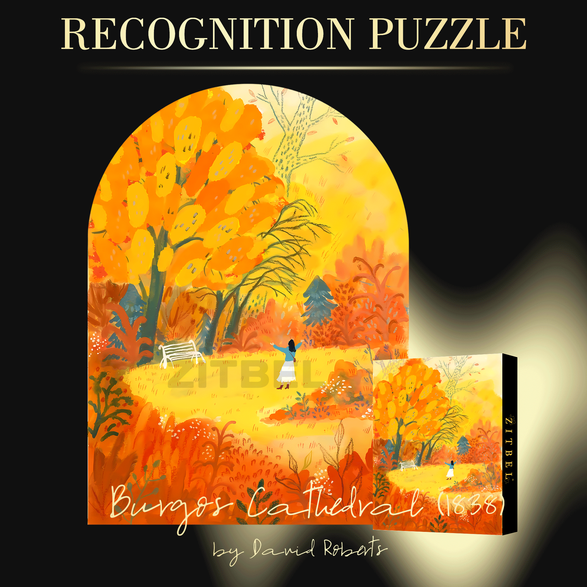 Fallen Leaves And Embrace 500pcs/1000pcs Jigsaw Puzzle, Scratch-Resistant, Interactive Family Game & Brain-Boosting DIY Decor, Perfect for Halloween, Christmas & New Year Gifts, Family Puzzle Game