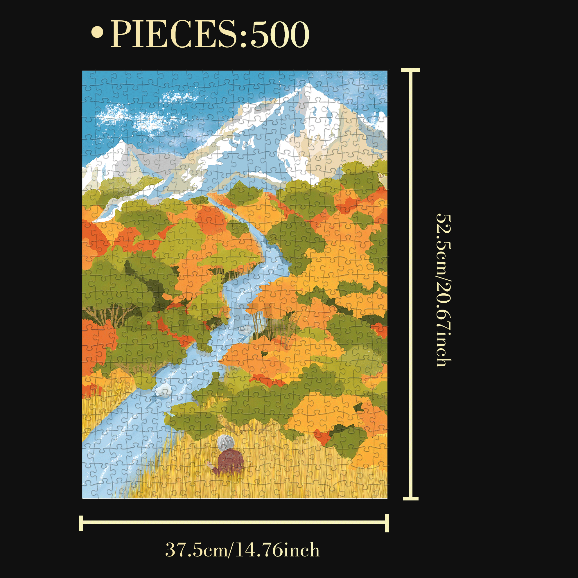 Late Autumn 500pcs/1000pcs Jigsaw Puzzle, Scratch-Resistant, Interactive Family Game & Brain-Boosting DIY Decor, Perfect for Halloween, Christmas & New Year Gifts, Family Puzzle Game