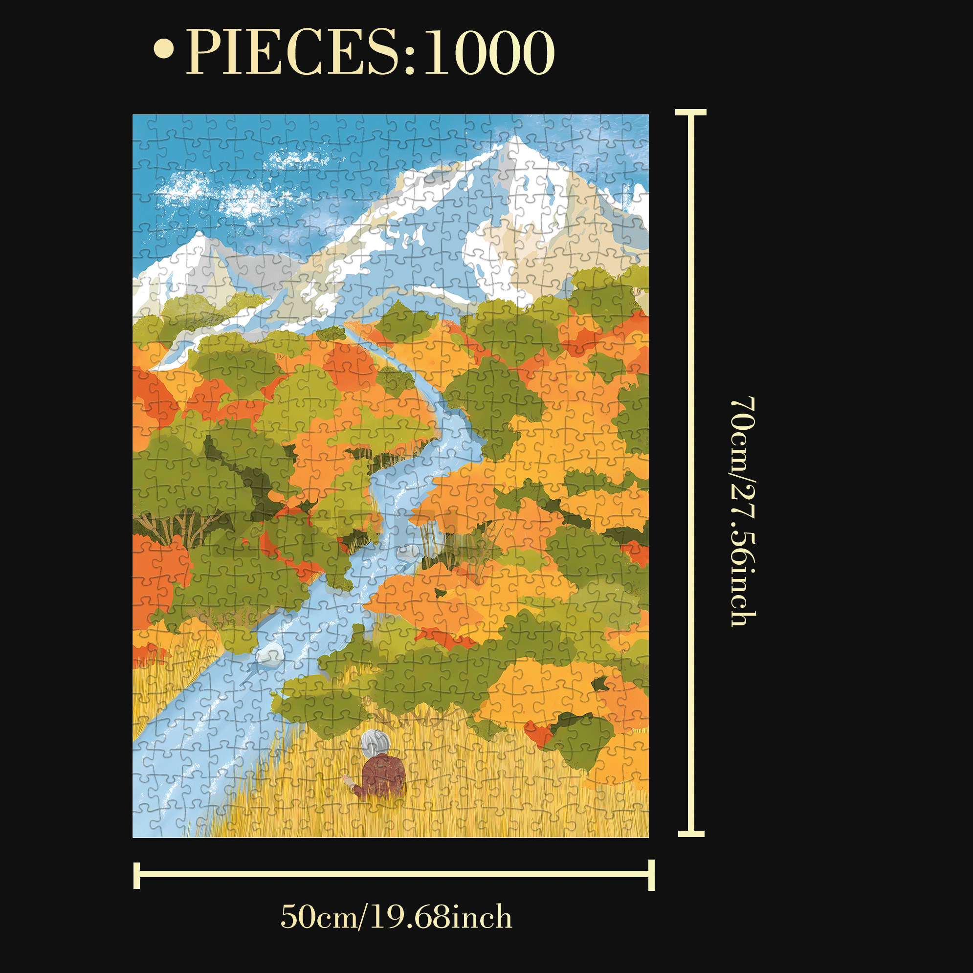 Late Autumn 500pcs/1000pcs Jigsaw Puzzle, Scratch-Resistant, Interactive Family Game & Brain-Boosting DIY Decor, Perfect for Halloween, Christmas & New Year Gifts, Family Puzzle Game