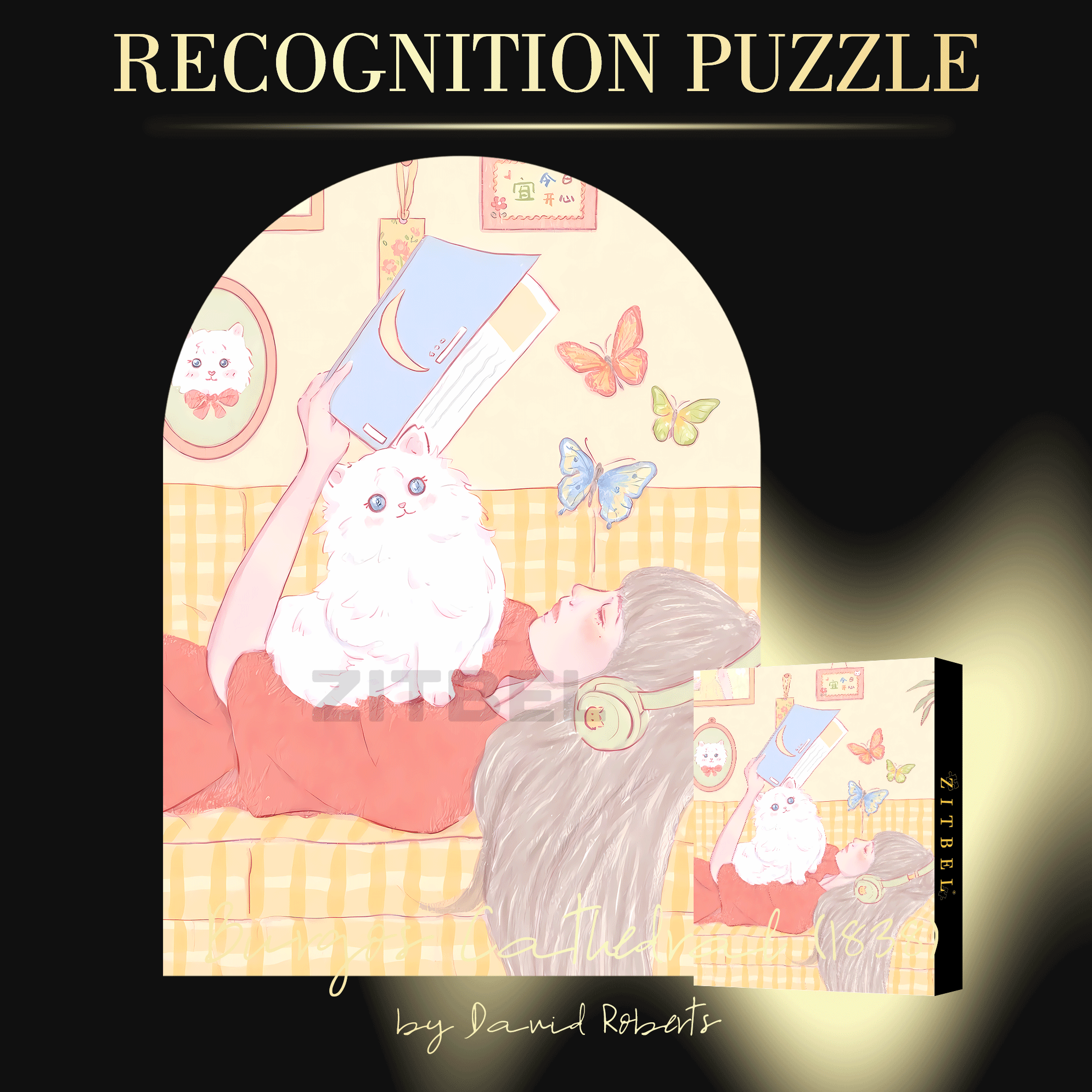Lazy Afternoon 2 500pcs/1000pcs Jigsaw Puzzle, Scratch-Resistant, Interactive Family Game & Brain-Boosting DIY Decor, Perfect for Halloween, Christmas & New Year Gifts, Family Puzzle Game