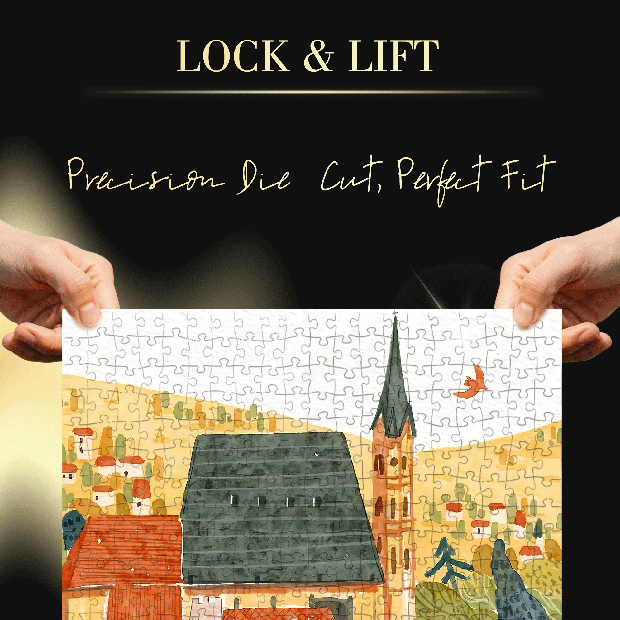 Migratory Birds 500pcs/1000pcs Jigsaw Puzzle, Scratch-Resistant, Interactive Family Game & Brain-Boosting DIY Decor, Perfect for Halloween, Christmas & New Year Gifts, Family Puzzle Game