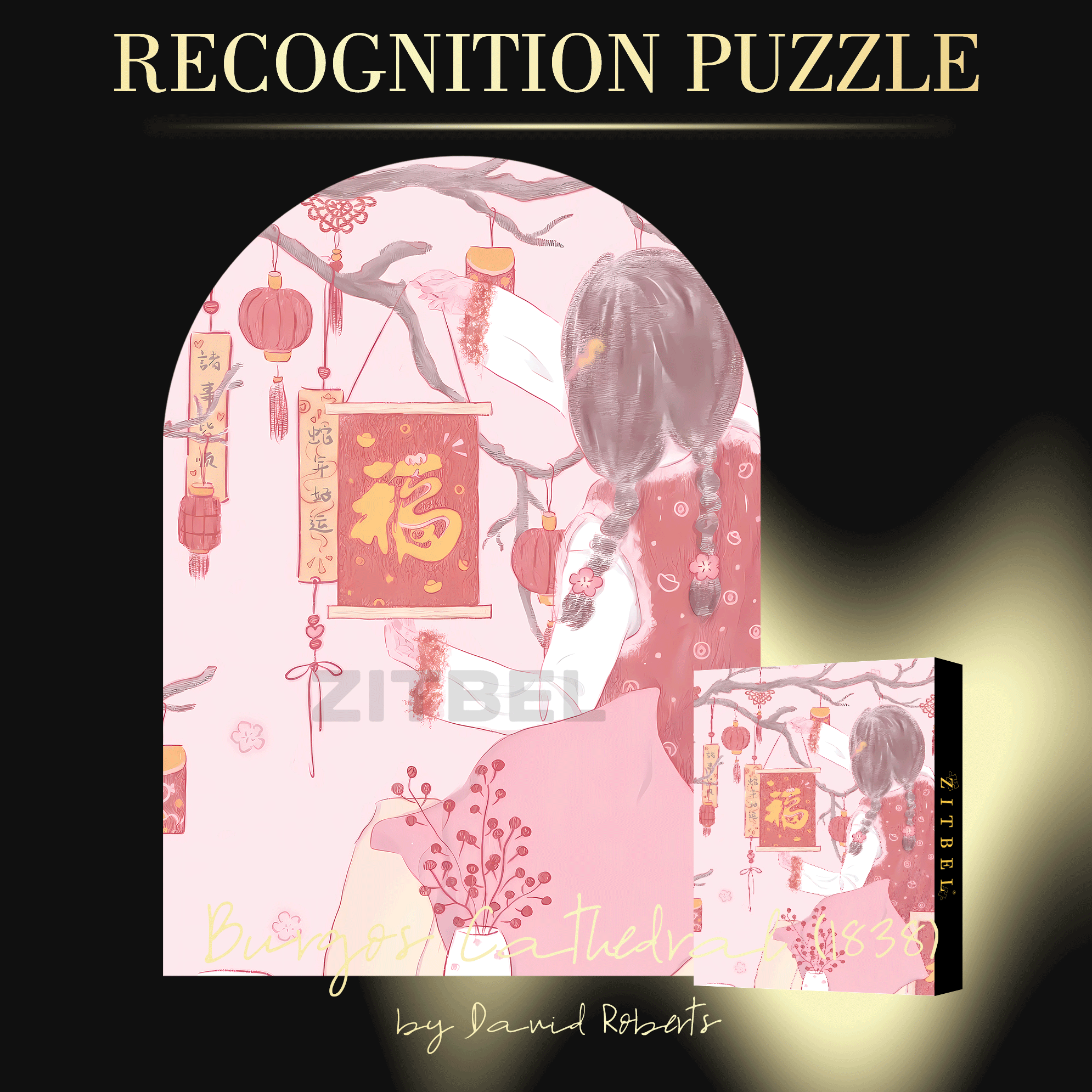 New Year Decorations 500pcs/1000pcs Jigsaw Puzzle, Scratch-Resistant, Interactive Family Game & Brain-Boosting DIY Decor, Perfect for Halloween, Christmas & New Year Gifts, Family Puzzle Game