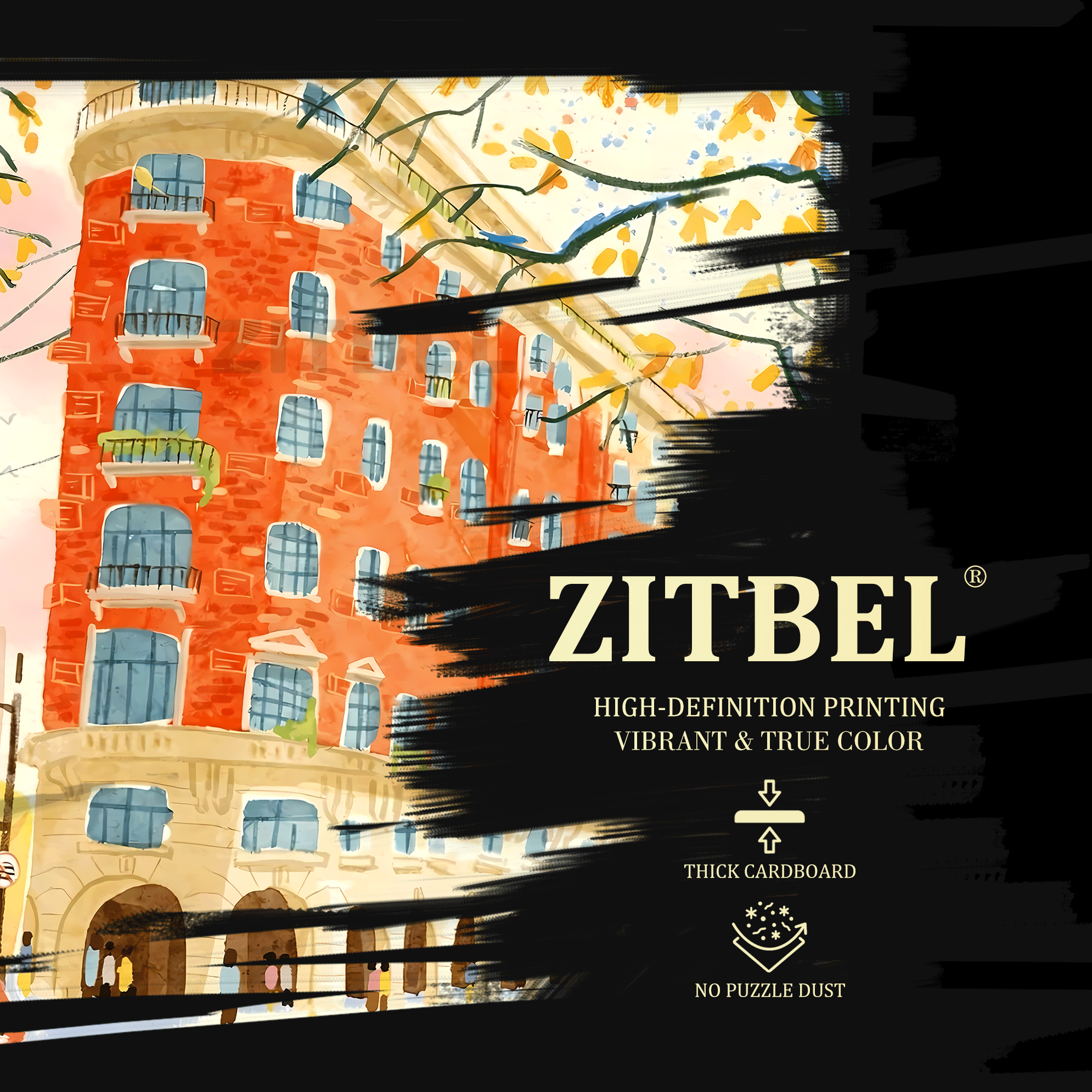 Shanghai In Autumn 500pcs/1000pcs Jigsaw Puzzle, Scratch-Resistant, Interactive Family Game & Brain-Boosting DIY Decor, Perfect for Halloween, Christmas & New Year Gifts, Family Puzzle Game