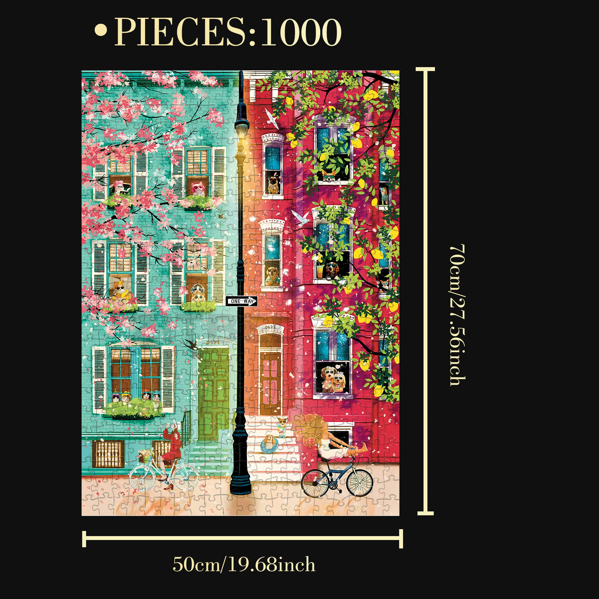 Spring Goes And Summer Comes 500pcs/1000pcs Jigsaw Puzzle, Scratch-Resistant, Interactive Family Game & Brain-Boosting DIY Decor, Perfect for Halloween, Christmas & New Year Gifts, Family Puzzle Game