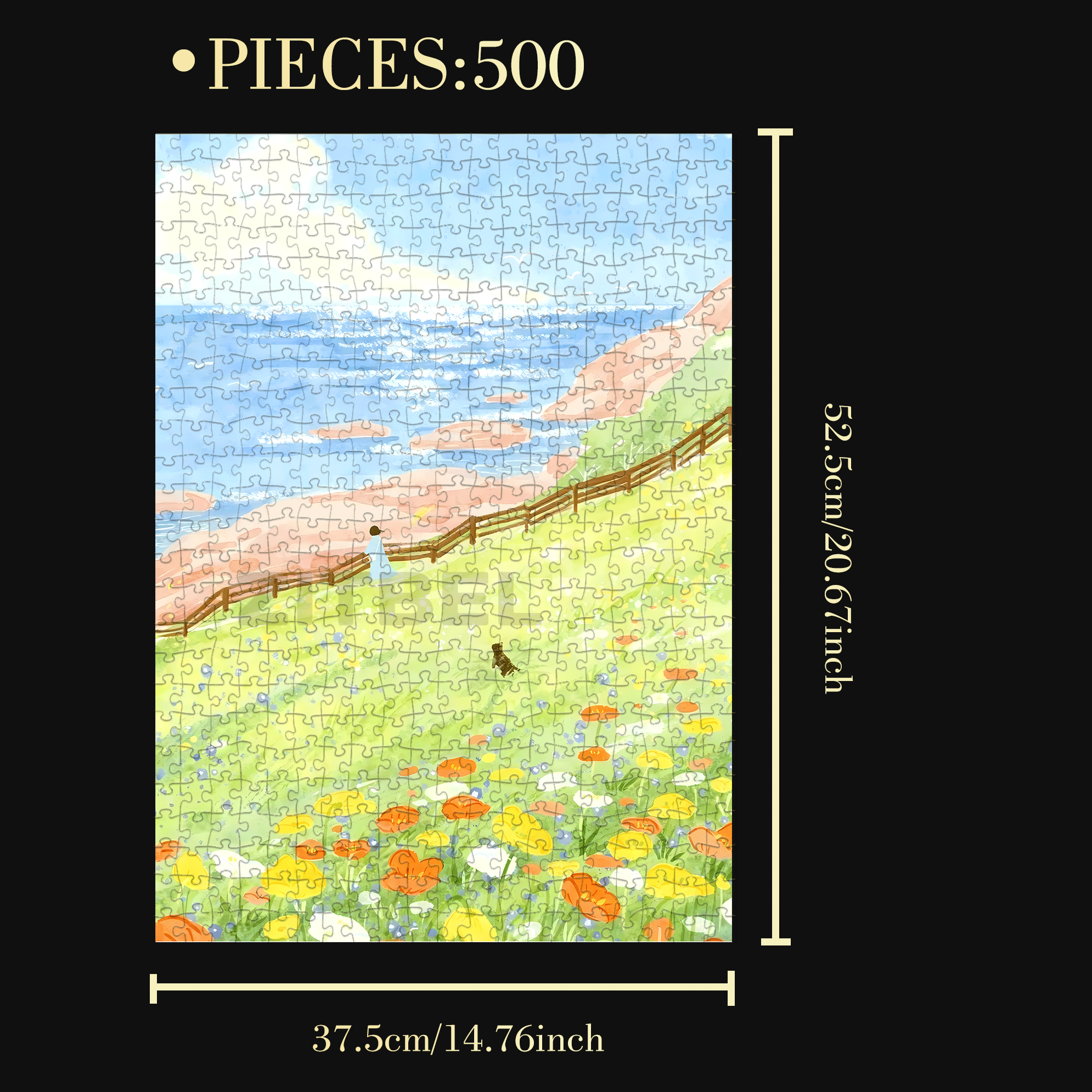 Spring Is In Full Bloom 500pcs/1000pcs Jigsaw Puzzle, Scratch-Resistant, Interactive Family Game & Brain-Boosting DIY Decor, Perfect for Halloween, Christmas & New Year Gifts, Family Puzzle Game