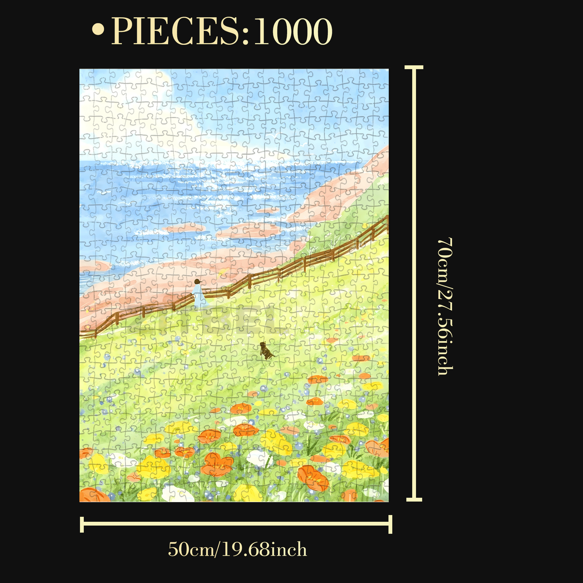 Spring Is In Full Bloom 500pcs/1000pcs Jigsaw Puzzle, Scratch-Resistant, Interactive Family Game & Brain-Boosting DIY Decor, Perfect for Halloween, Christmas & New Year Gifts, Family Puzzle Game