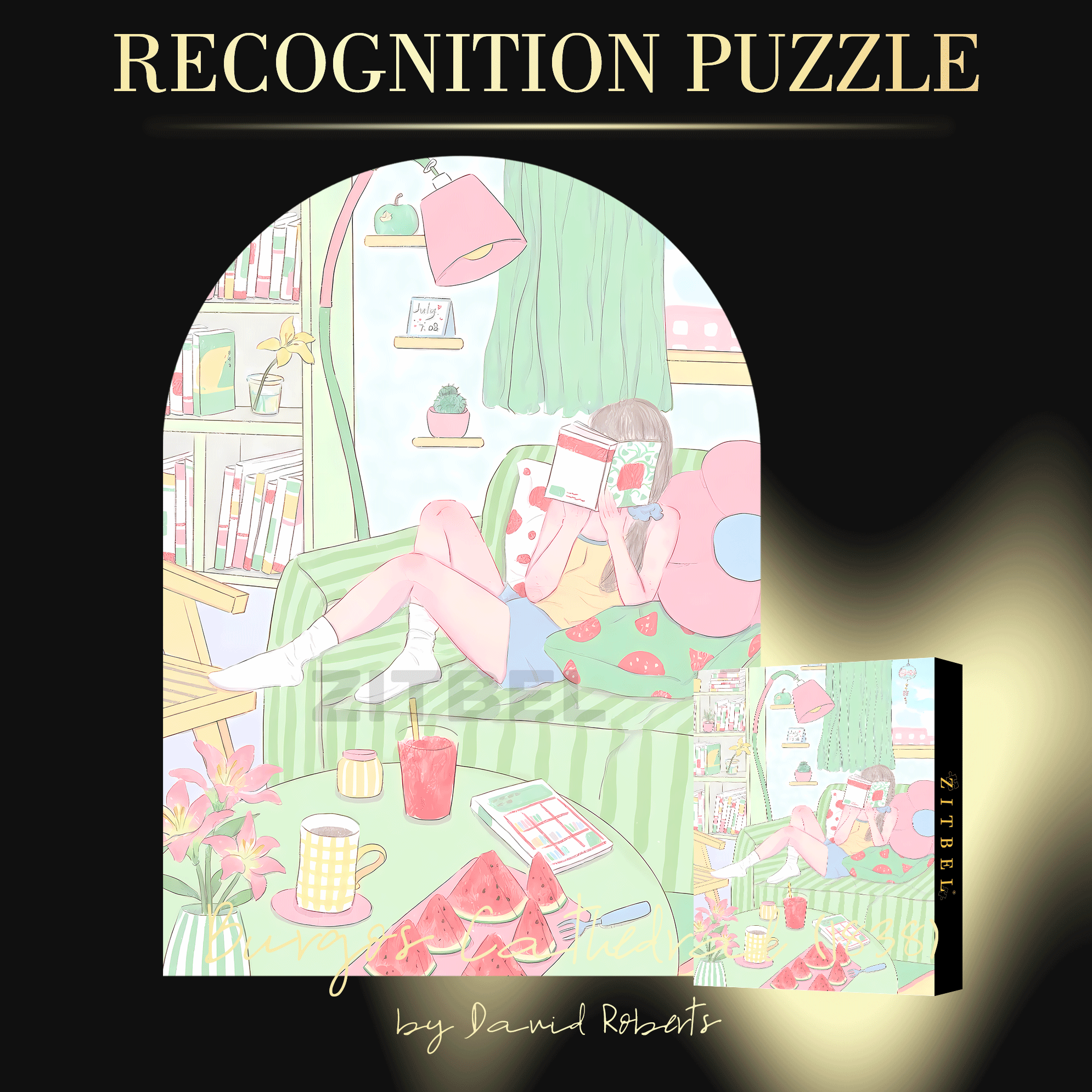 Sunday Afternoon 500pcs/1000pcs Jigsaw Puzzle, Scratch-Resistant, Interactive Family Game & Brain-Boosting DIY Decor, Perfect for Halloween, Christmas & New Year Gifts, Family Puzzle Game