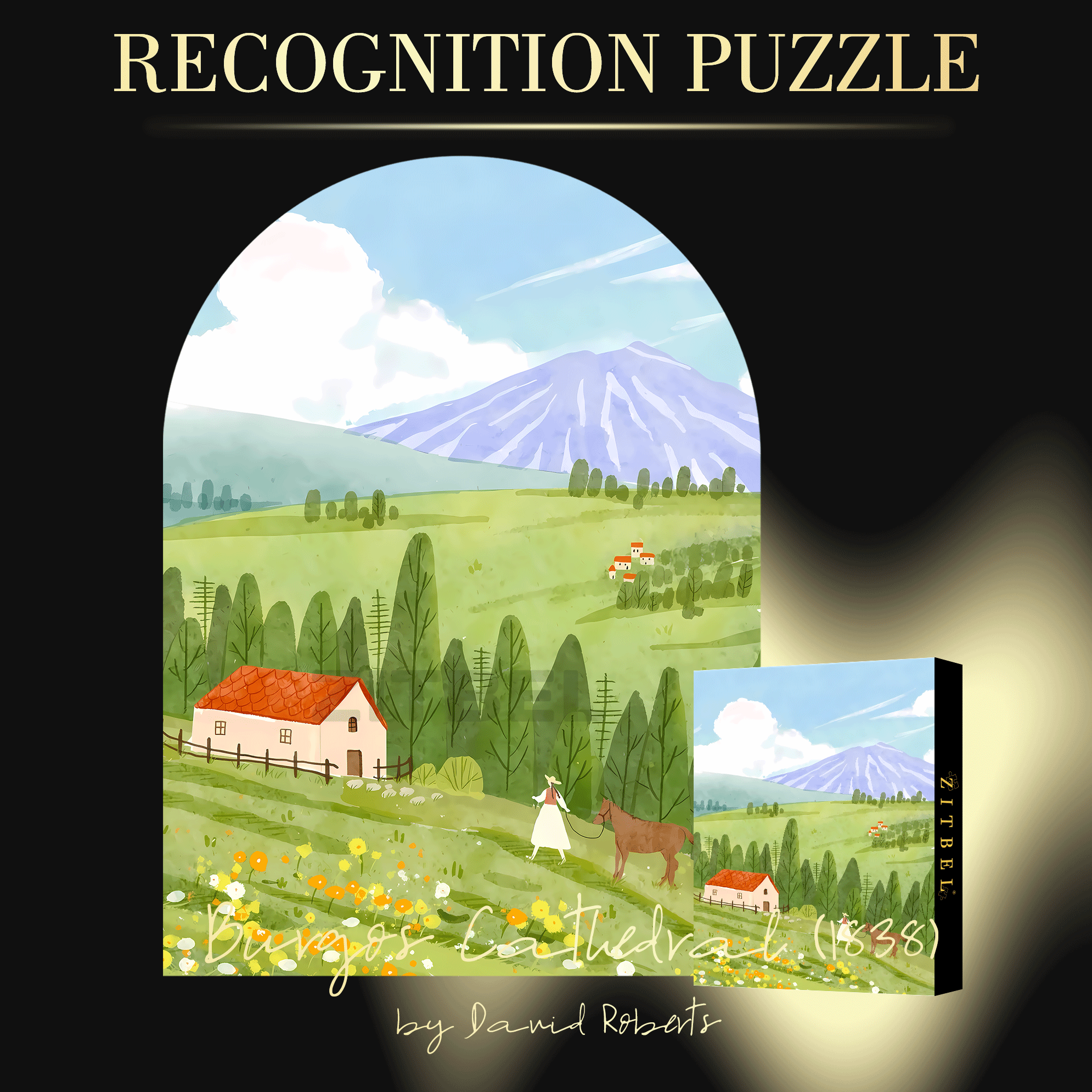 Sunshine and Freedom 500pcs/1000pcs Jigsaw Puzzle, Scratch-Resistant, Interactive Family Game & Brain-Boosting DIY Decor, Perfect for Halloween, Christmas & New Year Gifts, Family Puzzle Game