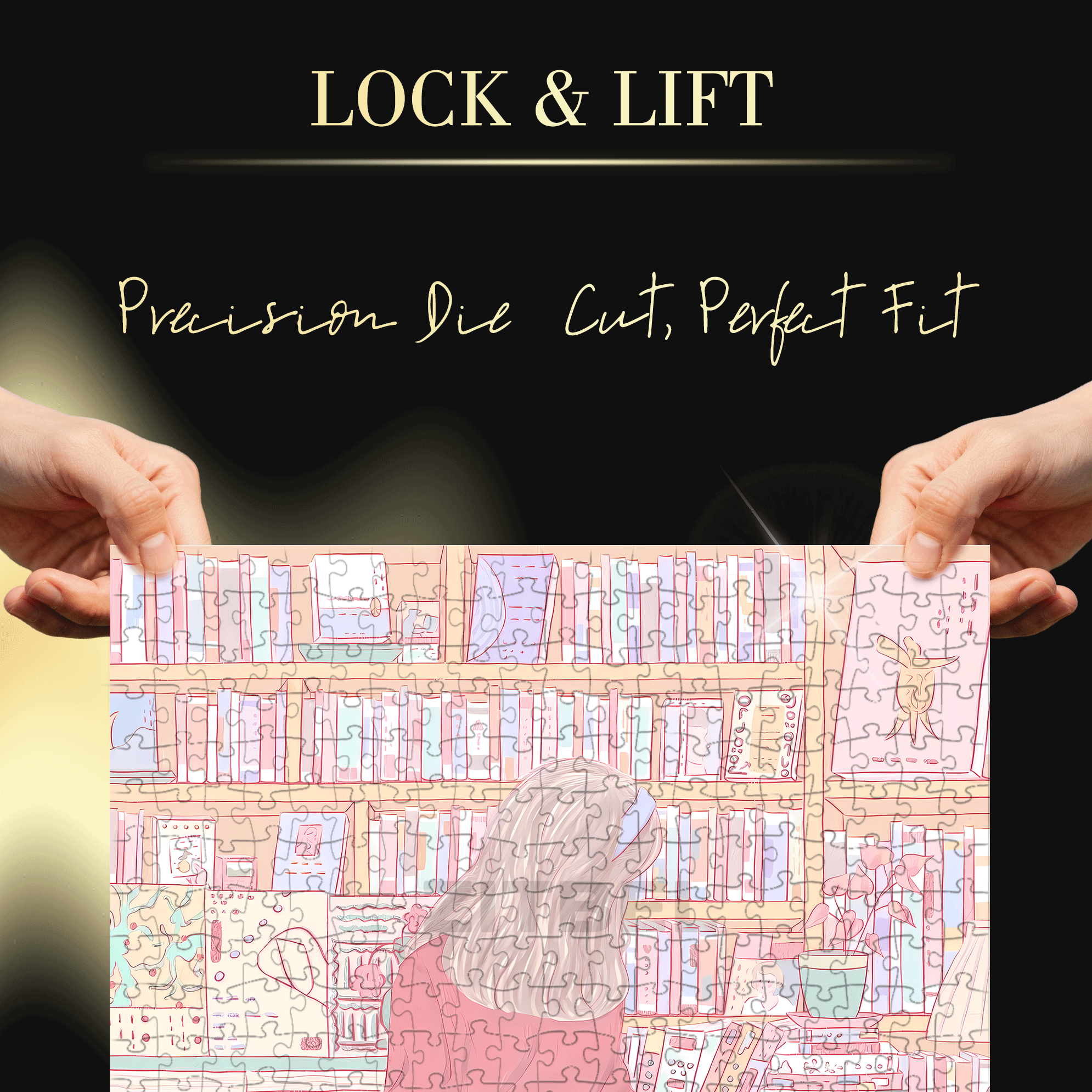 The Bookstore On The Street Corner 500pcs/1000pcs Jigsaw Puzzle, Scratch-Resistant, Interactive Family Game & Brain-Boosting DIY Decor, Perfect for Halloween, Christmas & New Year Gifts, Family Puzzle Game