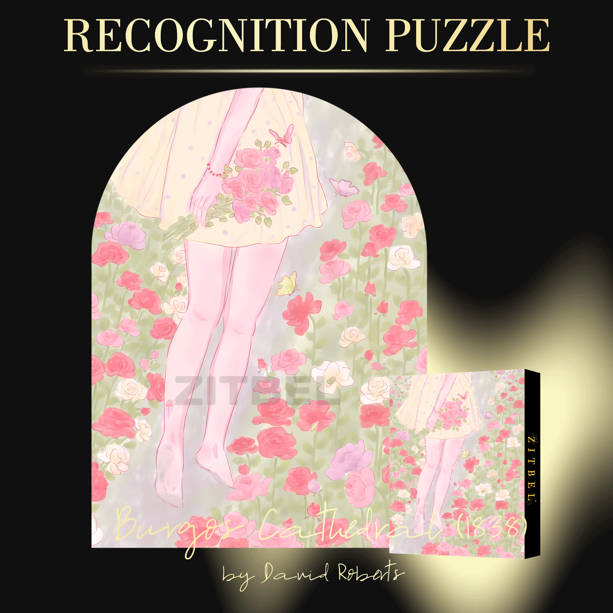 The Roses Are In Full Bloom 500pcs/1000pcs Jigsaw Puzzle, Scratch-Resistant, Interactive Family Game & Brain-Boosting DIY Decor, Perfect for Halloween, Christmas & New Year Gifts, Family Puzzle Game