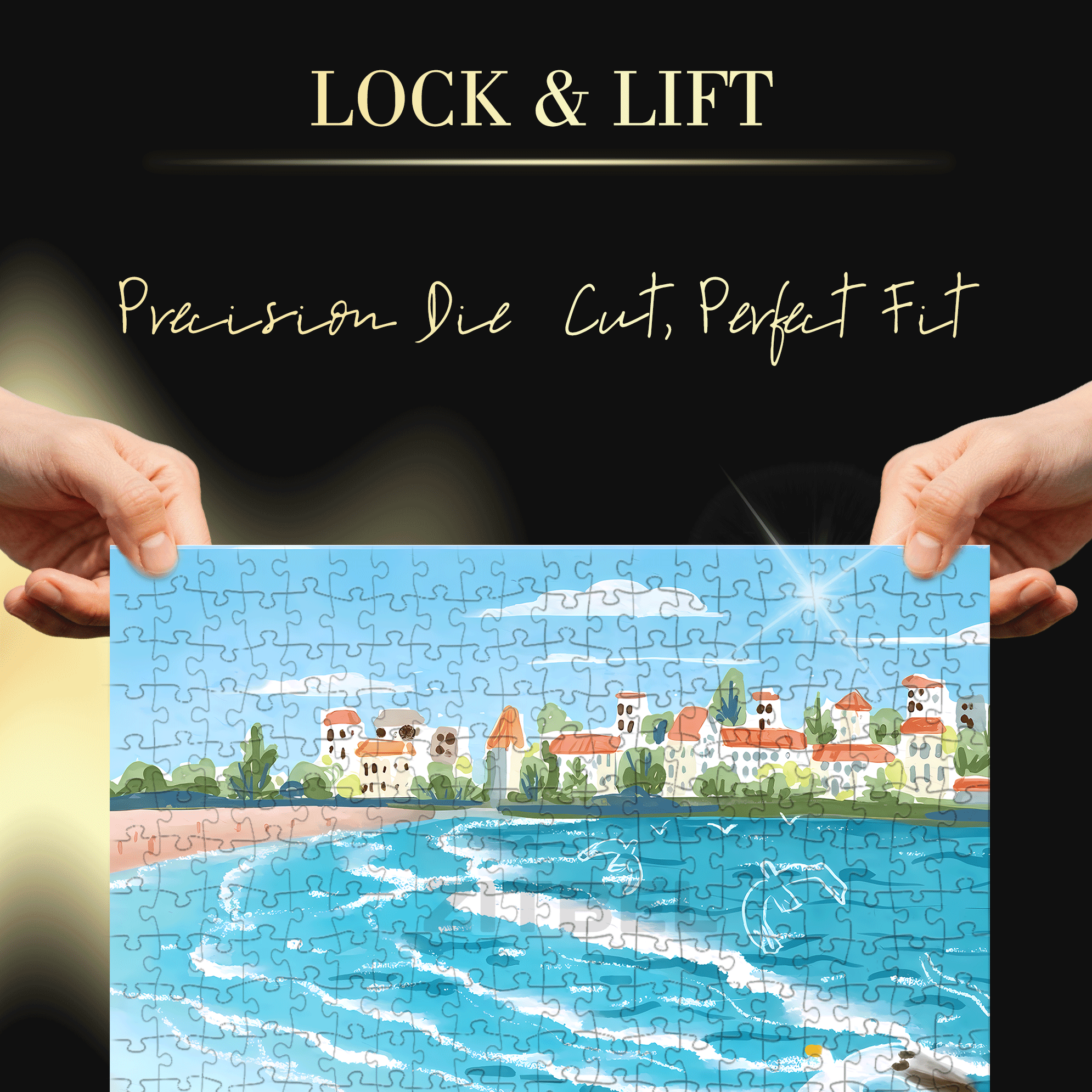 The Sea That Dreams 500pcs/1000pcs Jigsaw Puzzle, Scratch-Resistant, Interactive Family Game & Brain-Boosting DIY Decor, Perfect for Halloween, Christmas & New Year Gifts, Family Puzzle Game