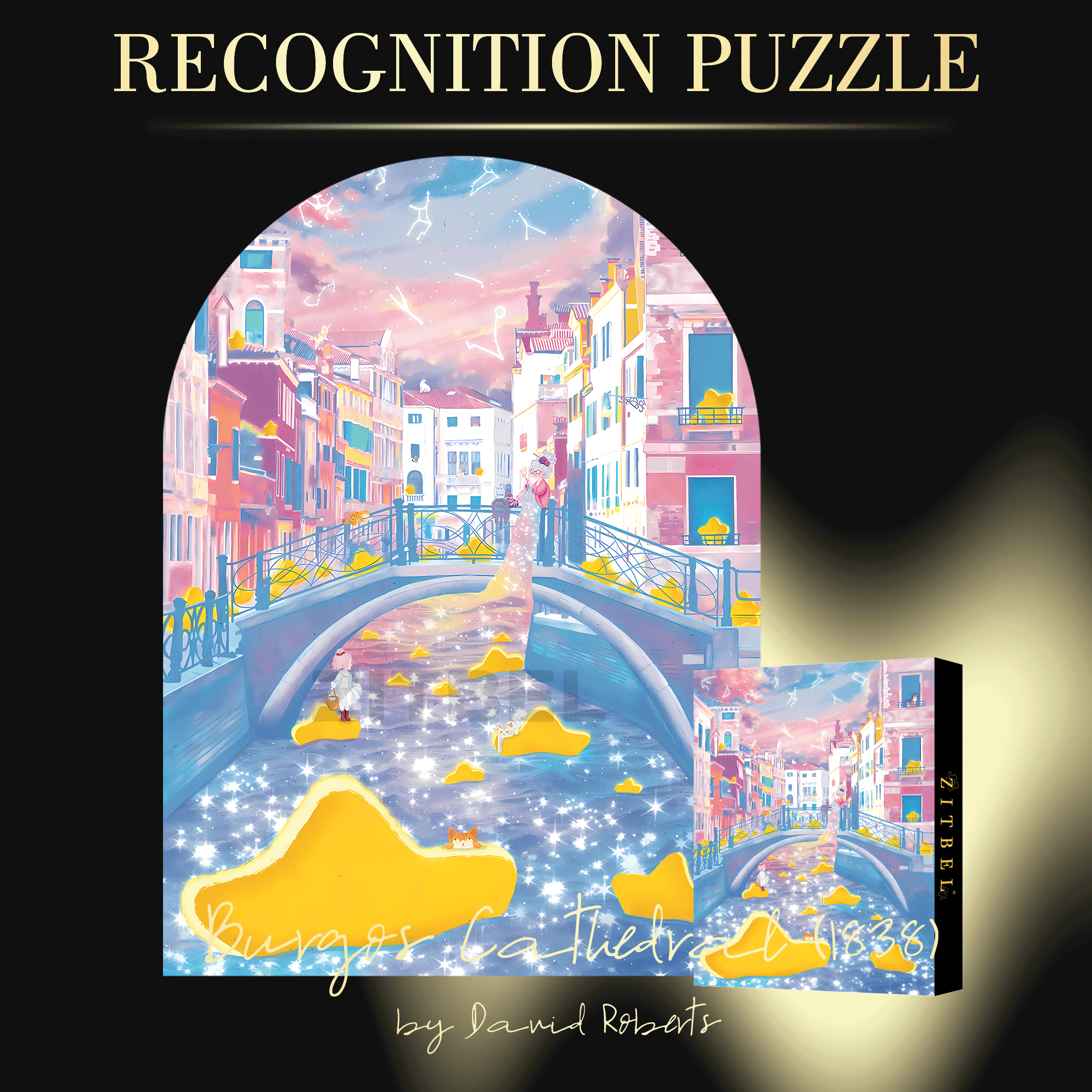 Weaving Stars Like Dreams 500pcs/1000pcs Jigsaw Puzzle, Scratch-Resistant, Interactive Family Game & Brain-Boosting DIY Decor, Perfect for Halloween, Christmas & New Year Gifts, Family Puzzle Game