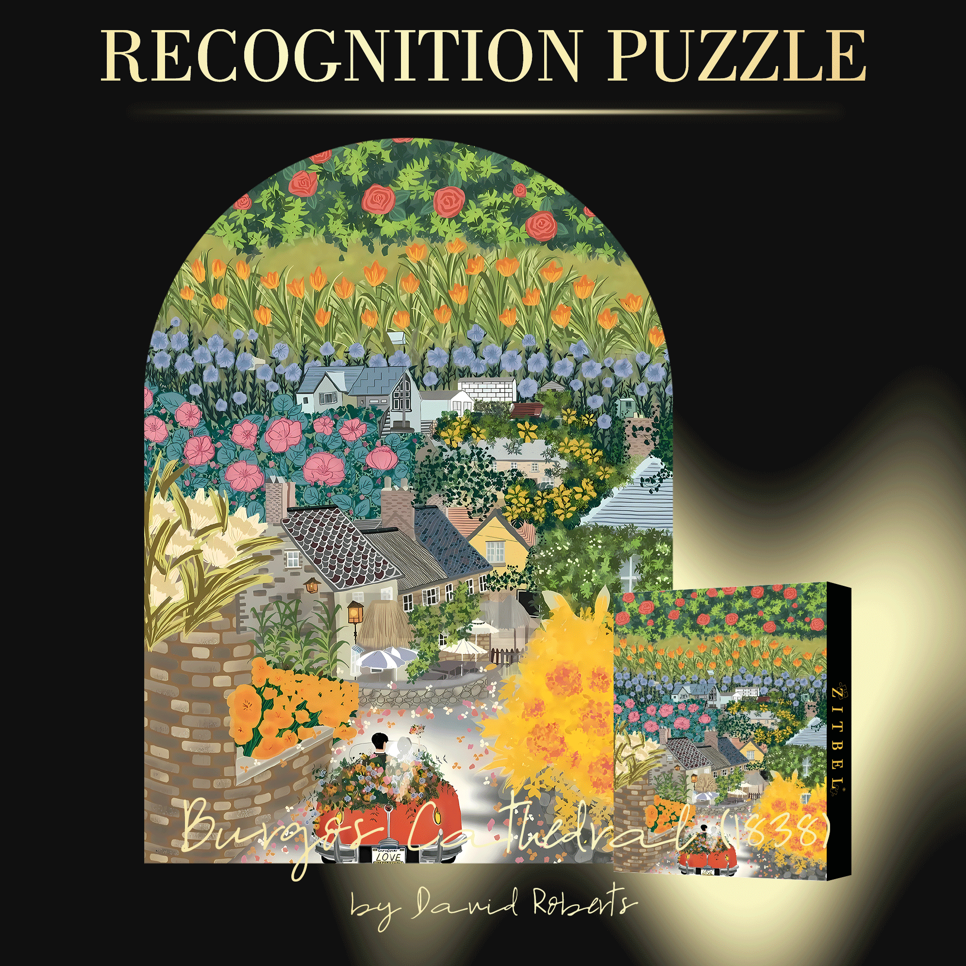 Wedding Day 500pcs/1000pcs Jigsaw Puzzle, Scratch-Resistant, Interactive Family Game & Brain-Boosting DIY Decor, Perfect for Halloween, Christmas & New Year Gifts, Family Puzzle Game
